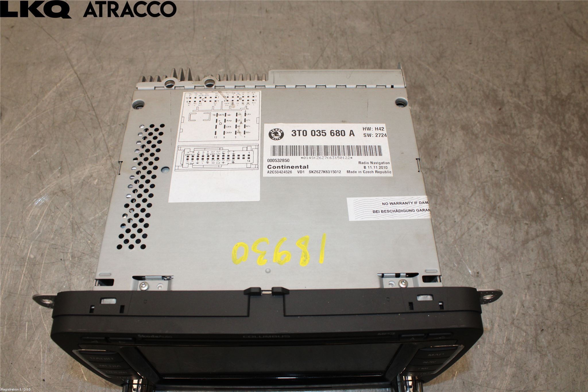 Skoda SUPERB 09-15 Stereo Radio