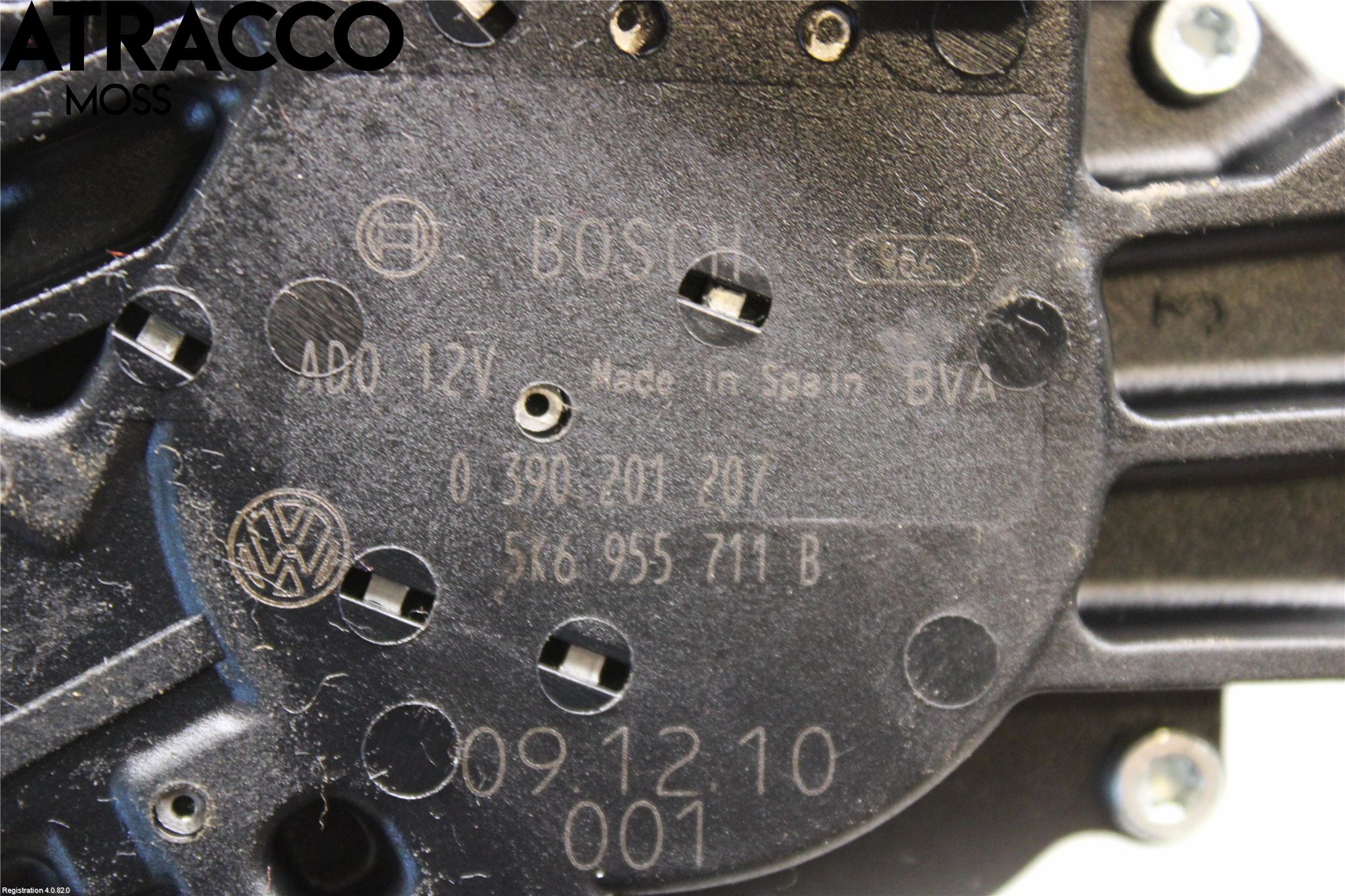 Volkswagen VW GOLF VI 09-13 Viskermotor Bakluke