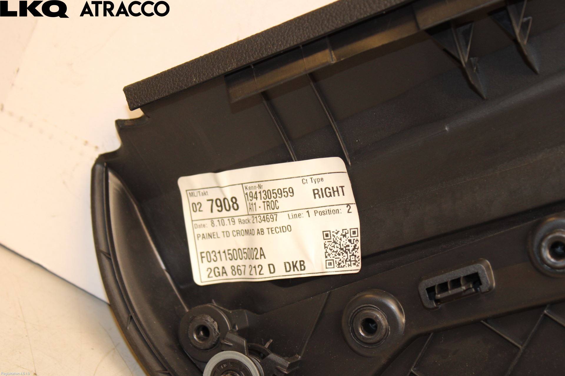 Volkswagen VW T-ROC 18- Innr Dørtrekk Høyre