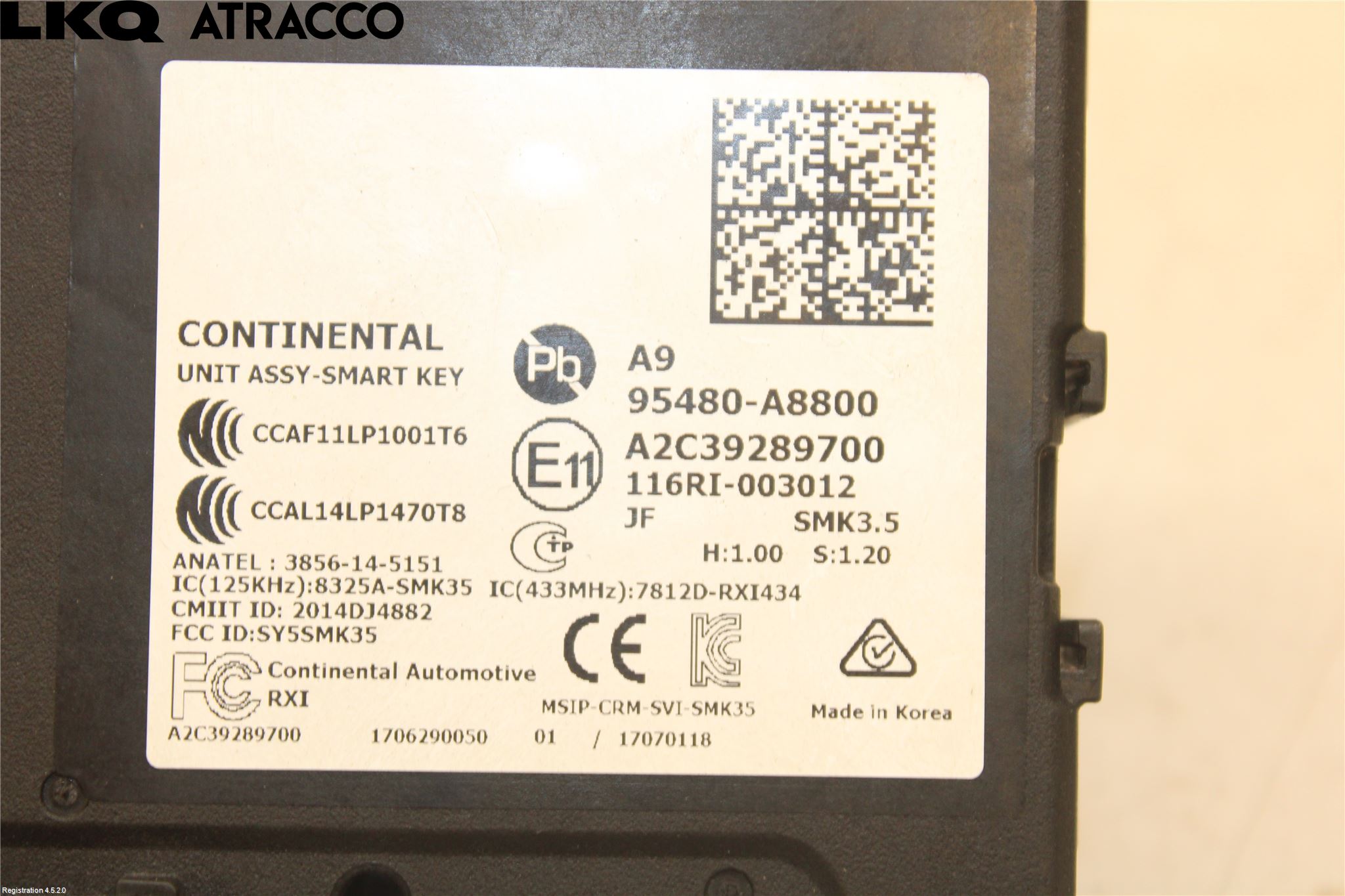 Kia OPTIMA 16-20 Styreenhet Øvrig