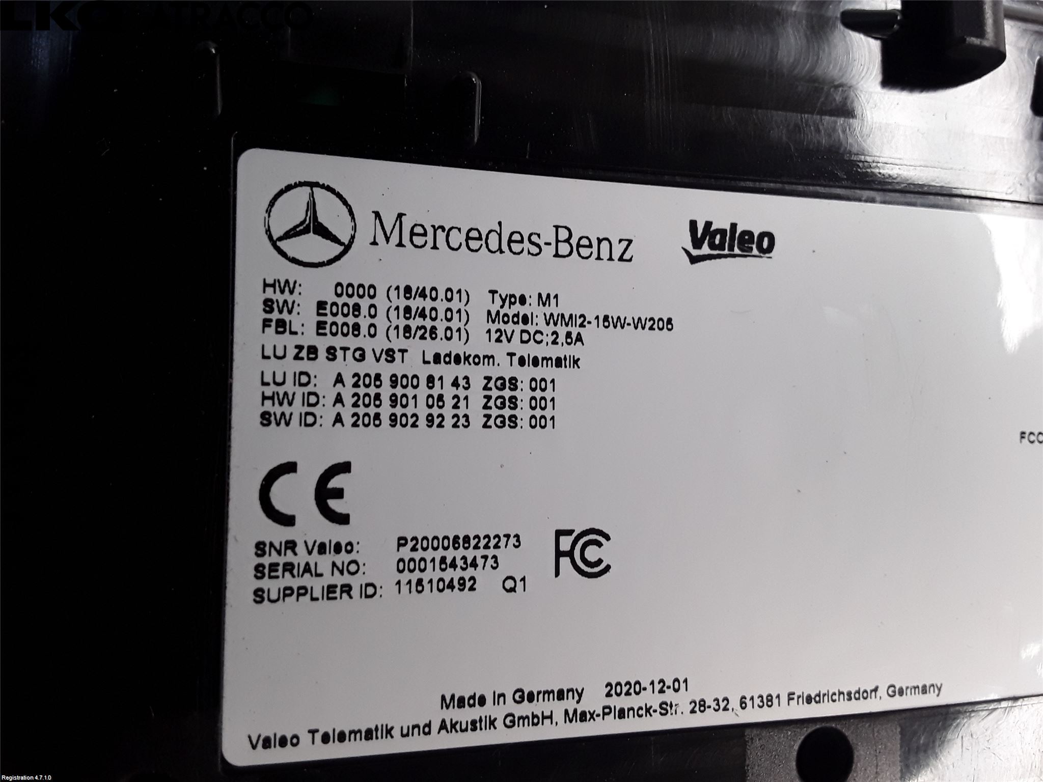 Mercedes-Benz MB EQC (N293) 20- Styreenhet Øvrig