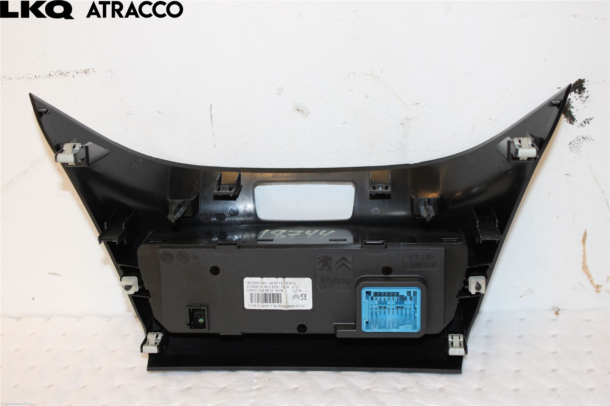 Peugeot 208 12-15 Varme Ac Betjening-Display