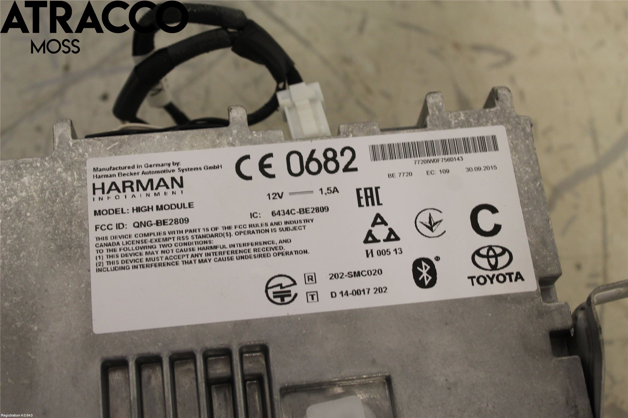 Toyota PRIUS (ZVW50) 16-21 Stereo Dvd Spiller