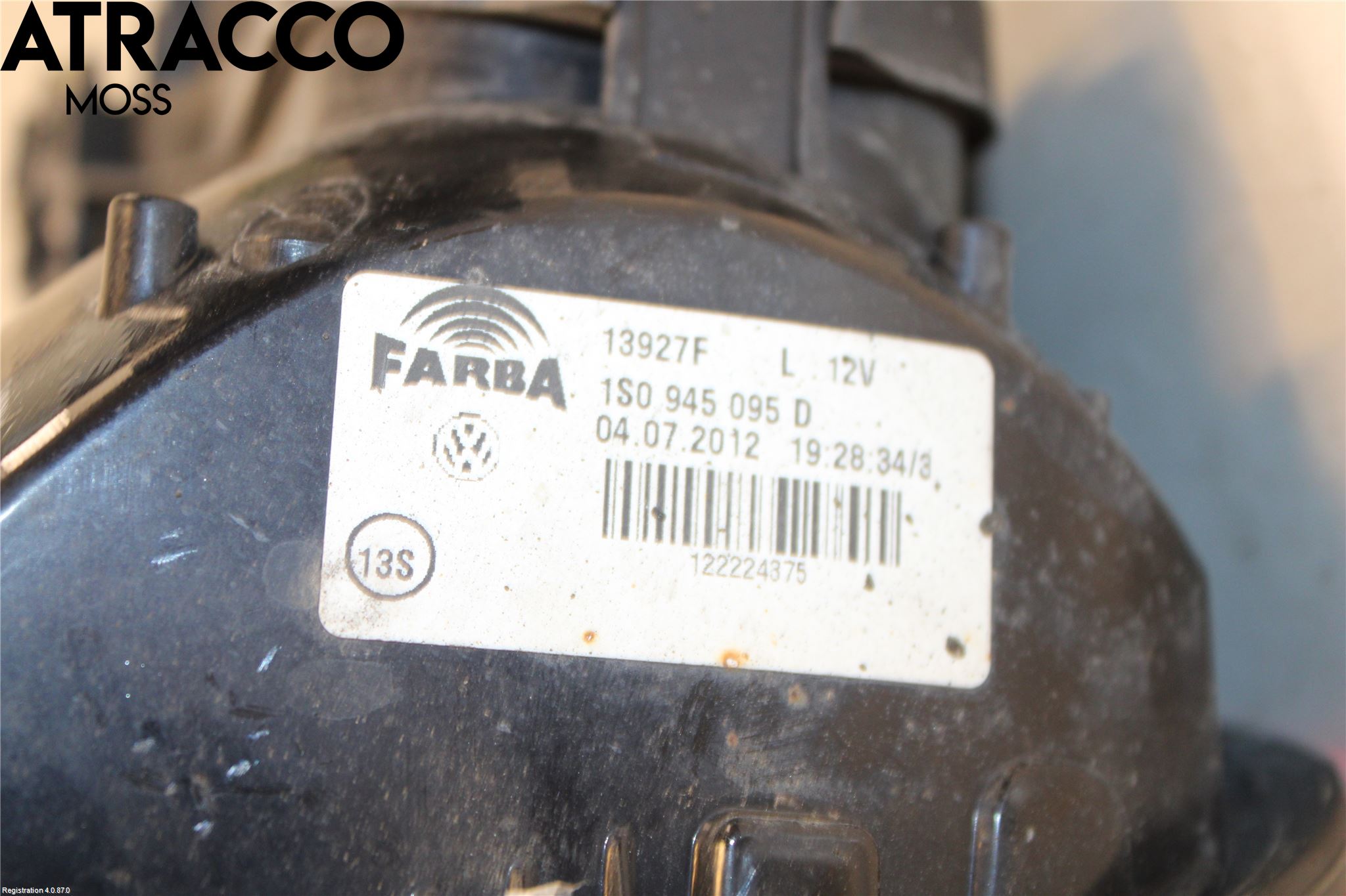 Volkswagen VW UP! / E-UP! Baklykt Venstre