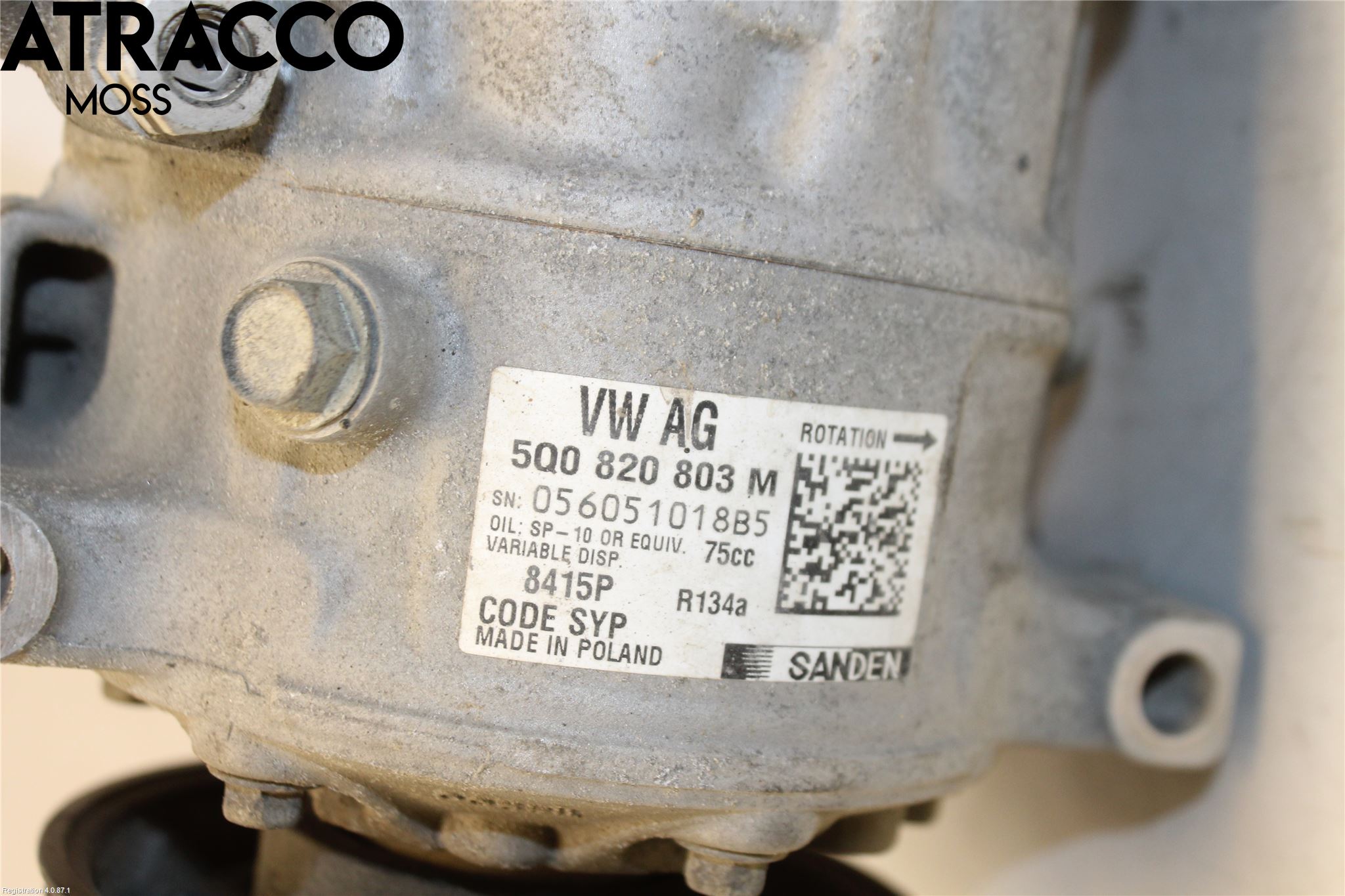 Volkswagen VW CADDY 16-20 Varme Ac Kompressor