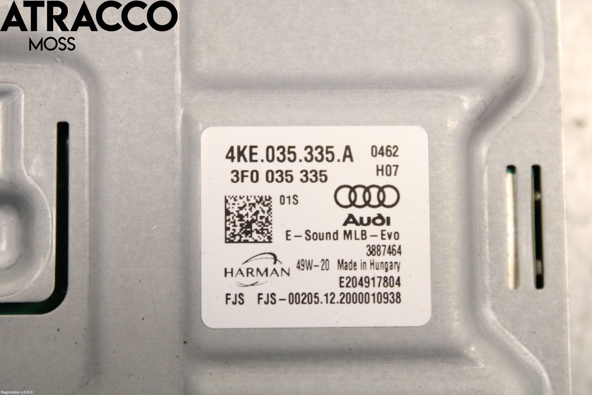 Audi E-TRON, S GE 19- Styreenhet Øvrig