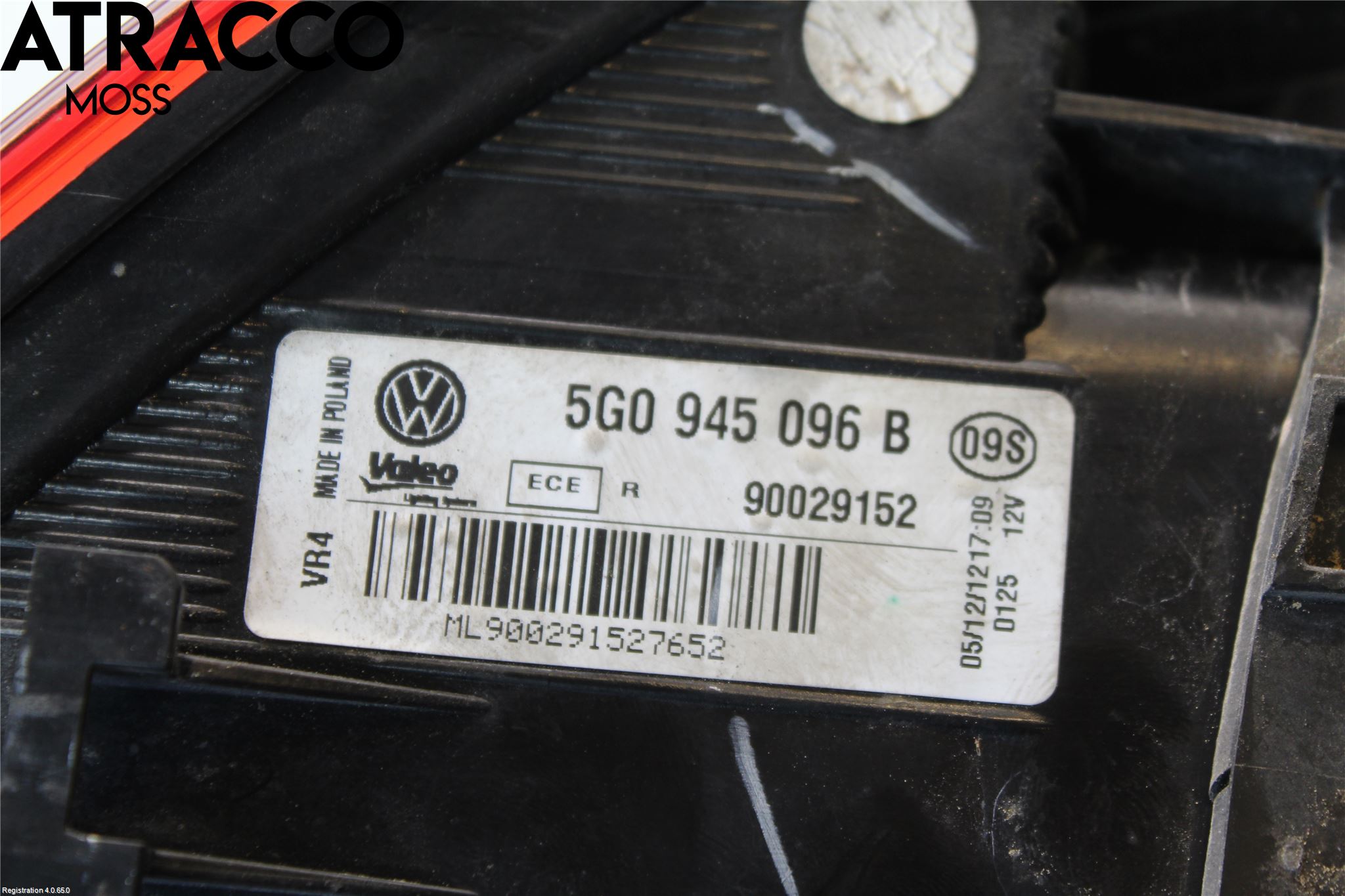 Volkswagen VW GOLF / E-GOLF VII 13-20 Baklykt Høyre