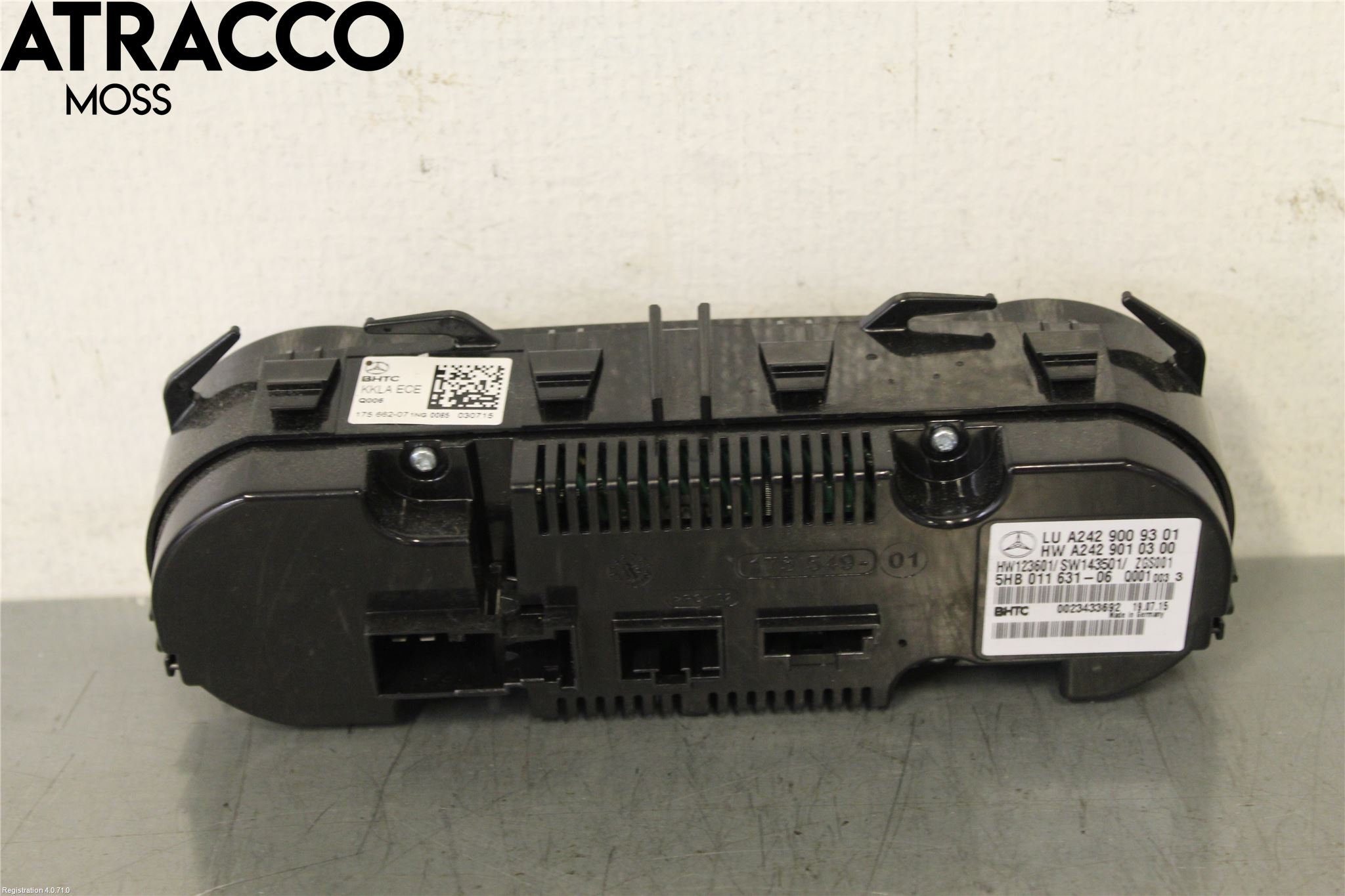 Mercedes-Benz MB B-KLASS (W246/W242) 12-19 Varme Ac Betjening-Display