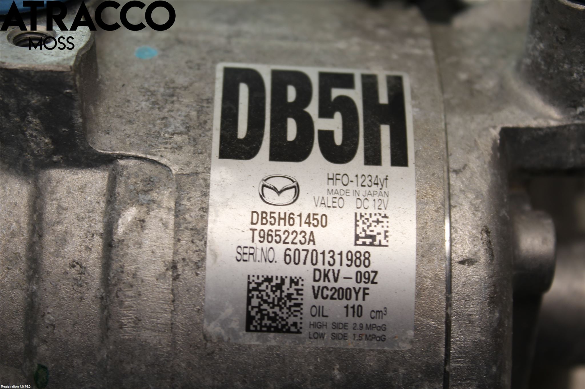 Mazda CX-3 Varme Ac Kompressor