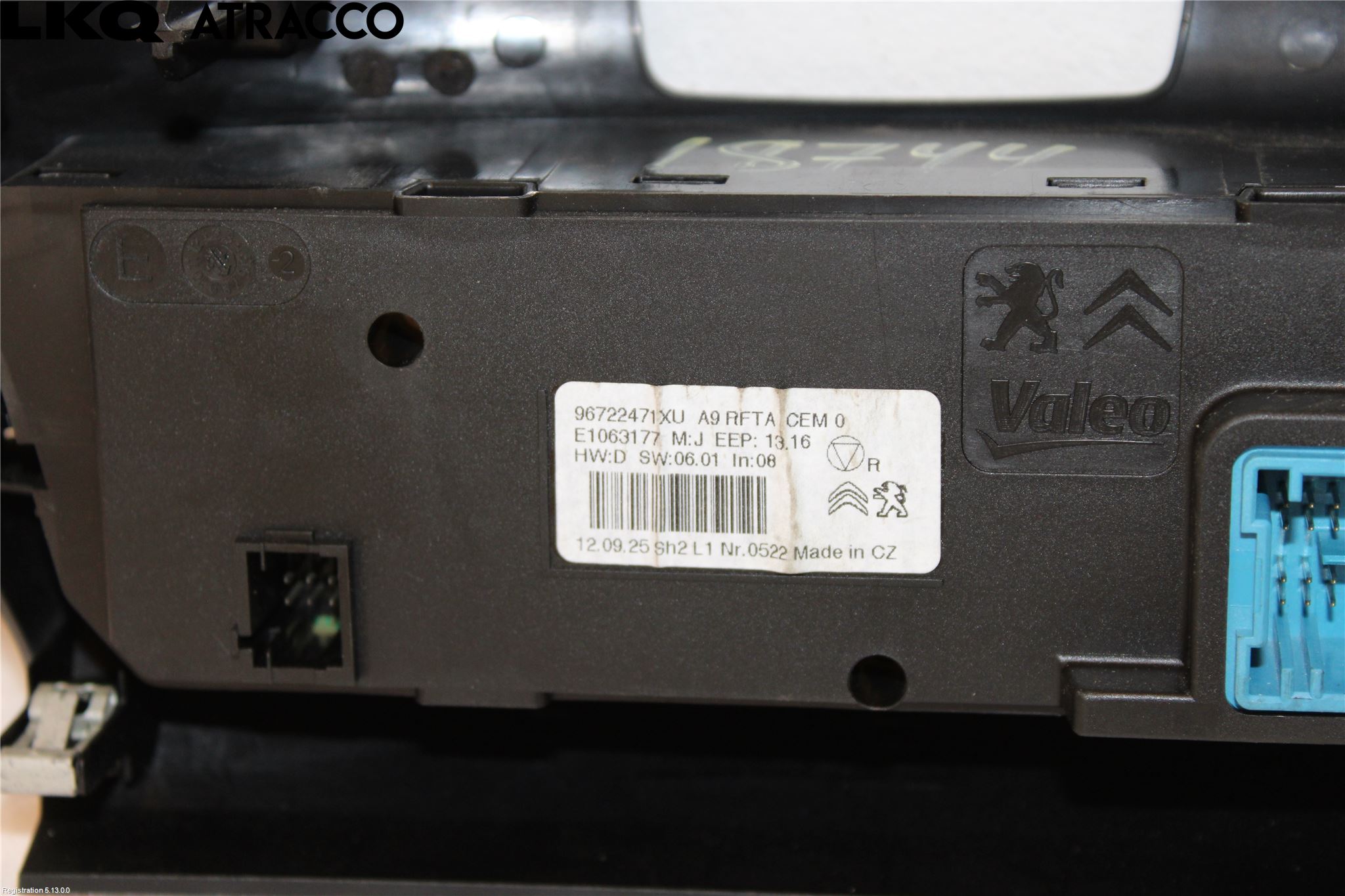 Peugeot 208 12-15 Varme Ac Betjening-Display