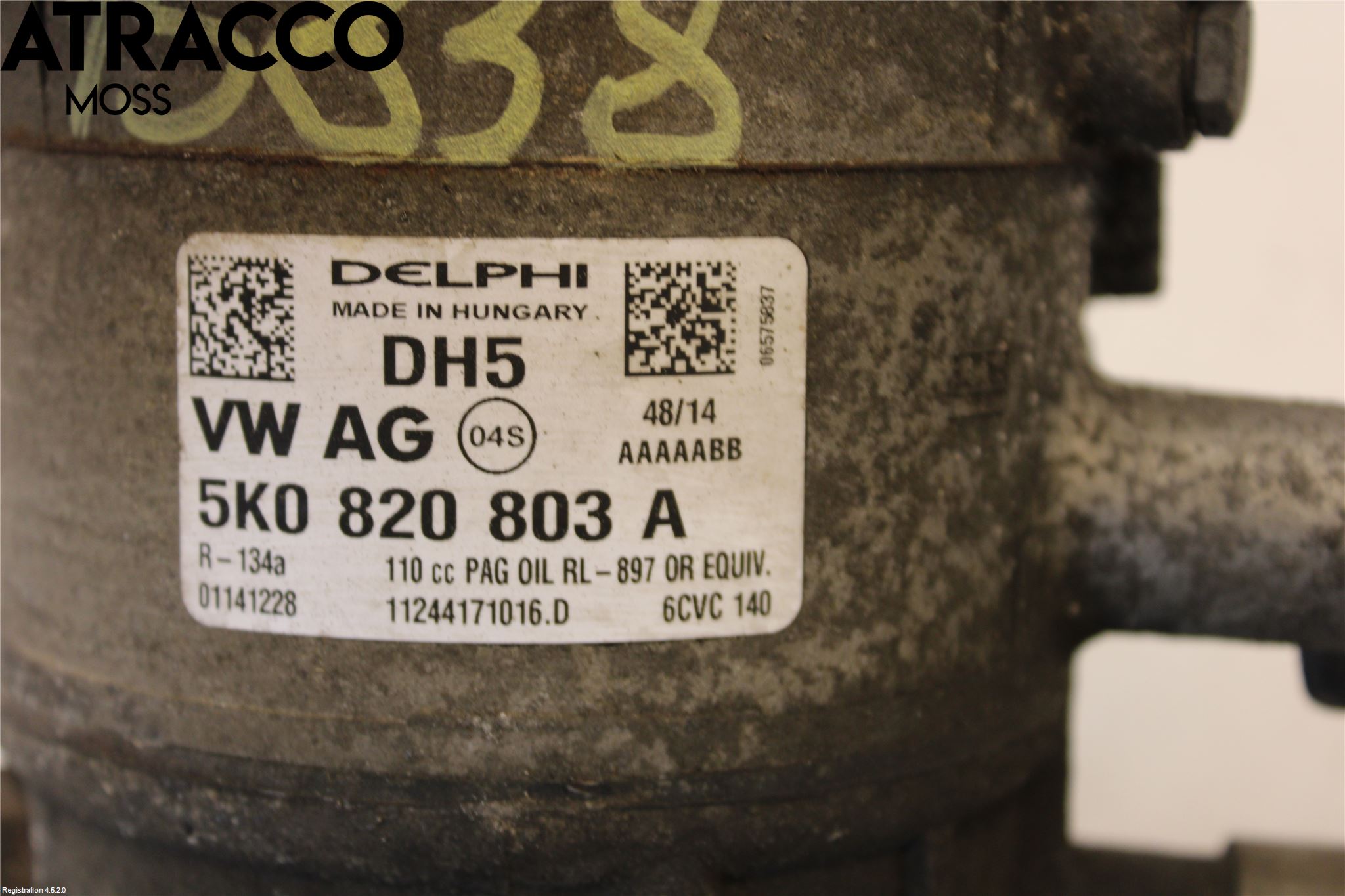 Volkswagen VW CADDY 11-15 Varme Ac Kompressor