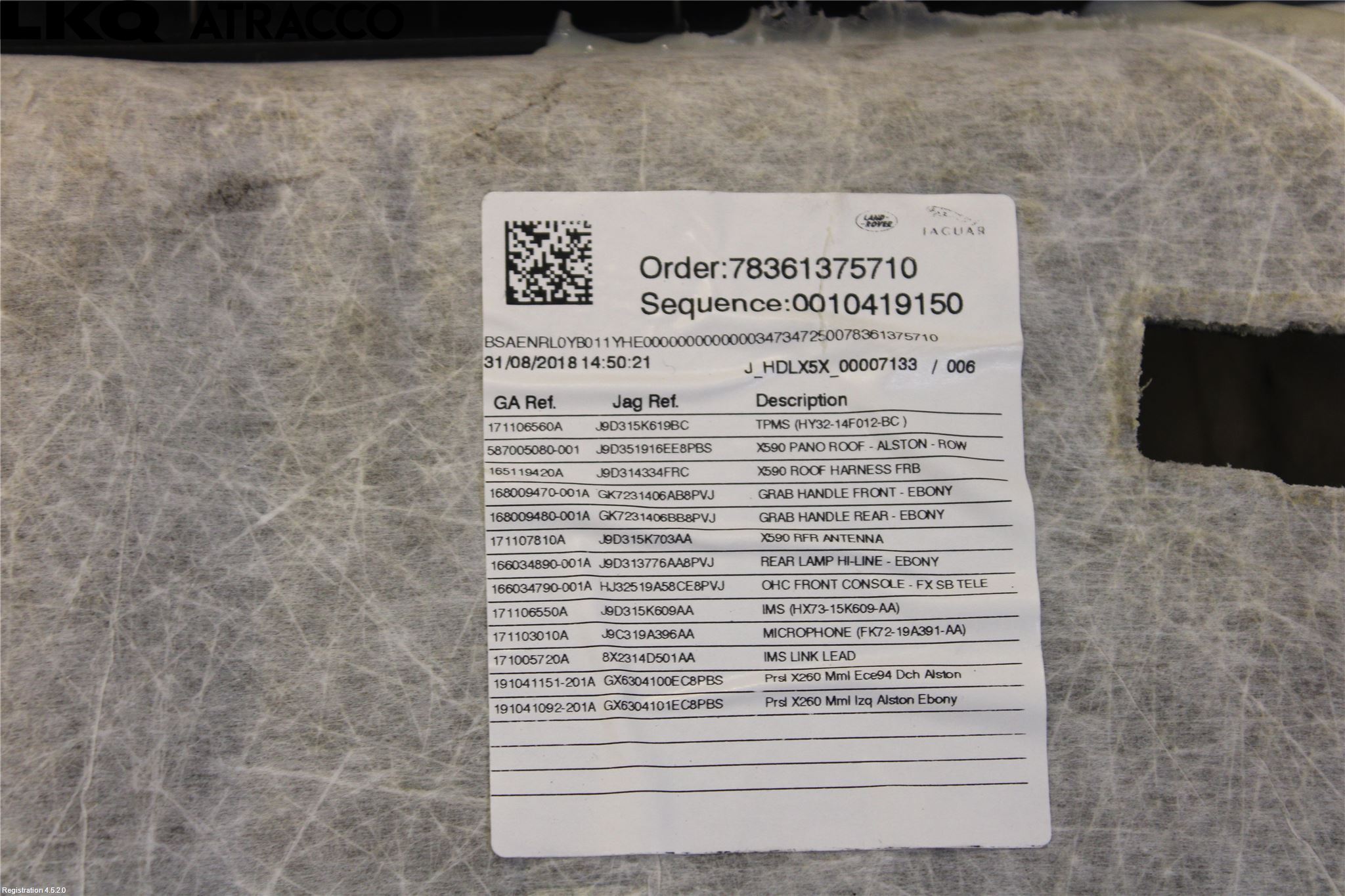 Jaguar I-PACE 18- Innr Innertak (Taktrekk)