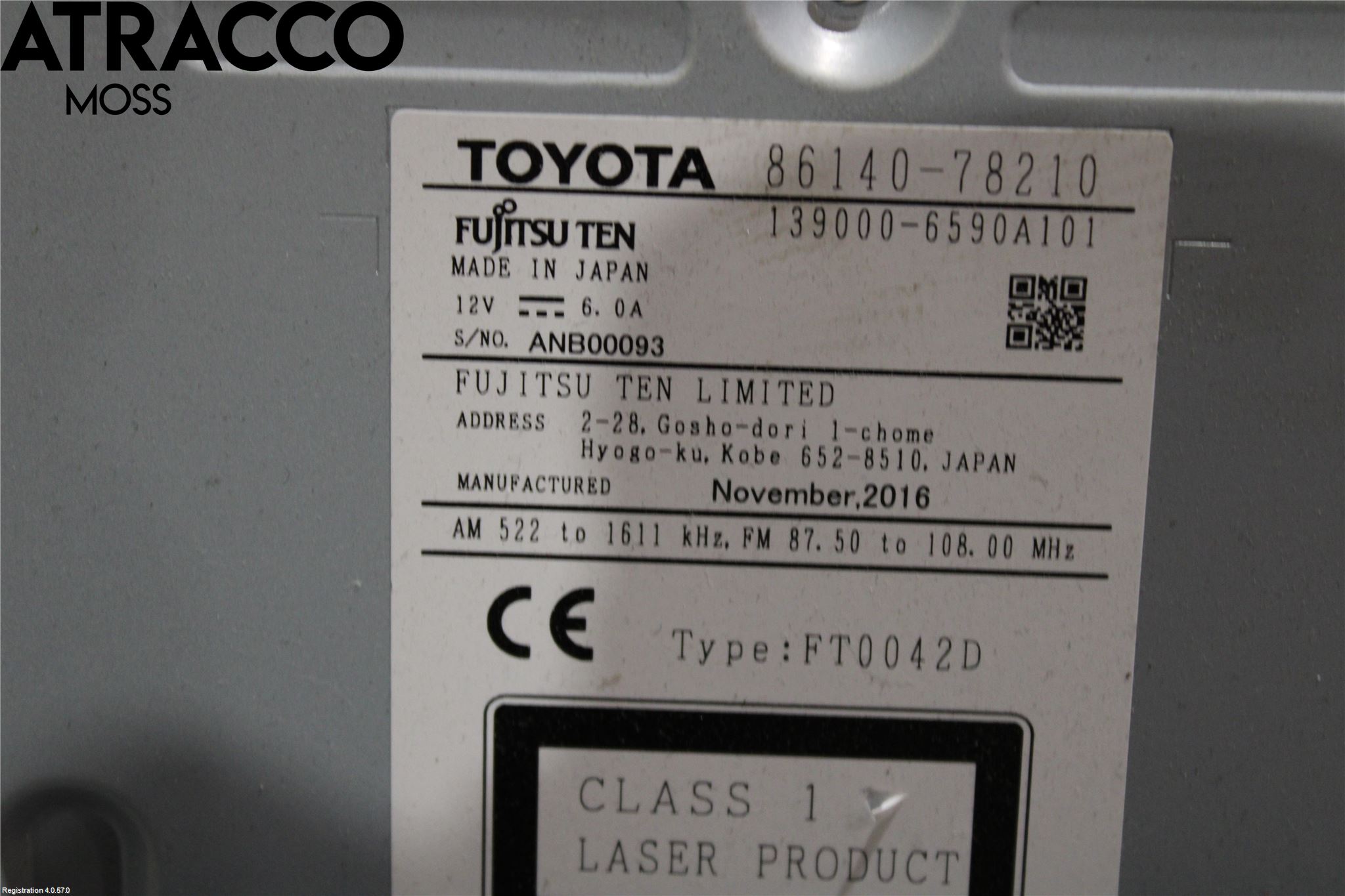 Lexus NX 300h 15-21 Stereo Radio Med Cd