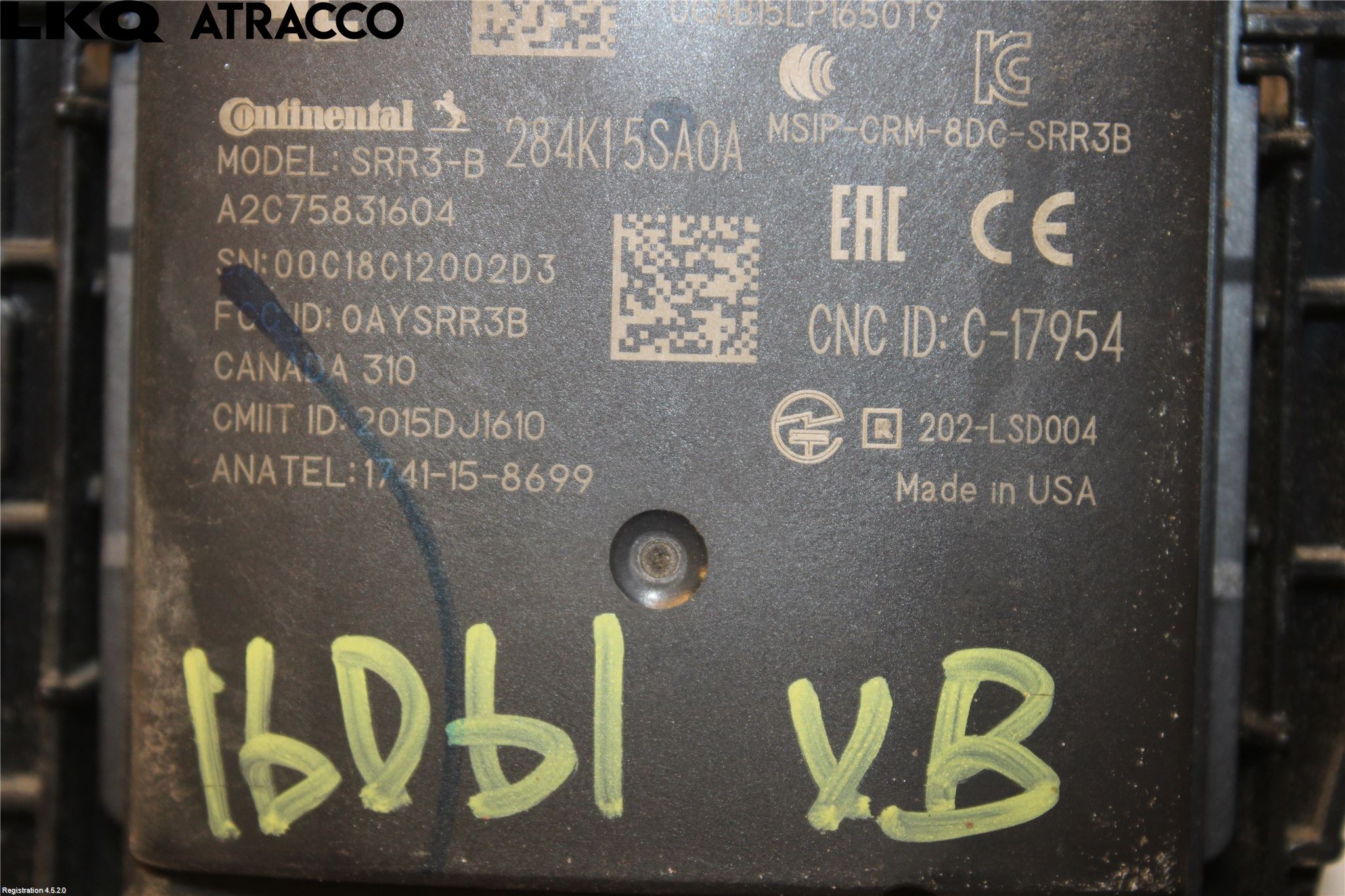 Nissan LEAF 18- Sensor Kollisjonsbeskyttelse