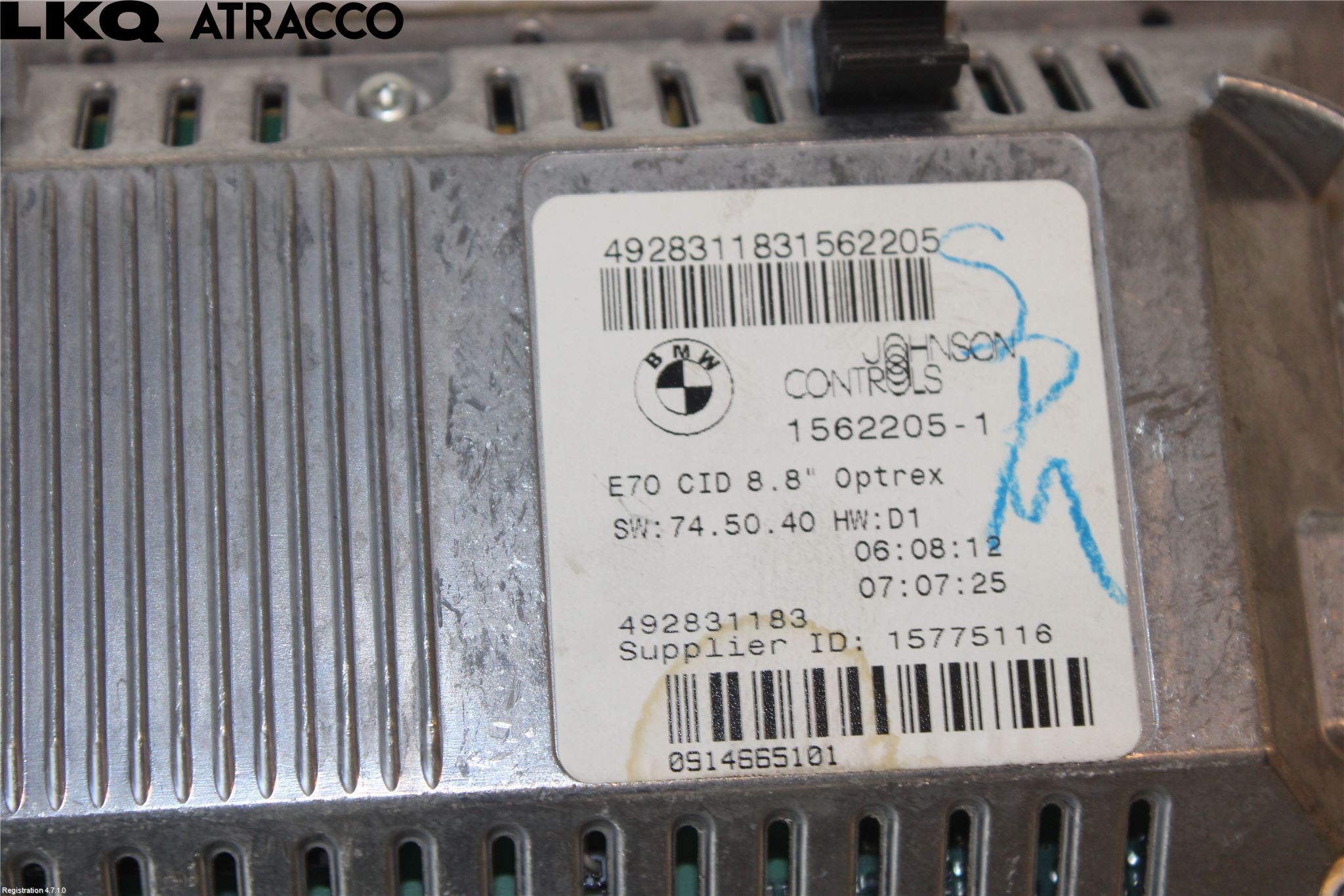 BMW X5 E70 07-13 Instr Skjerm Dvd-Gps-Ac-Tlf