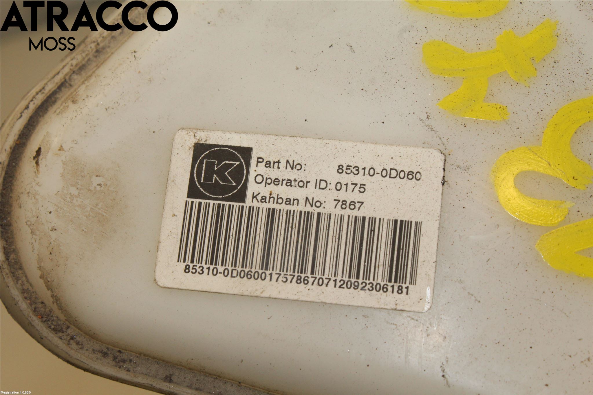 Toyota YARIS XP90 06-11 Spylerbeholder Frontrute-Lykte