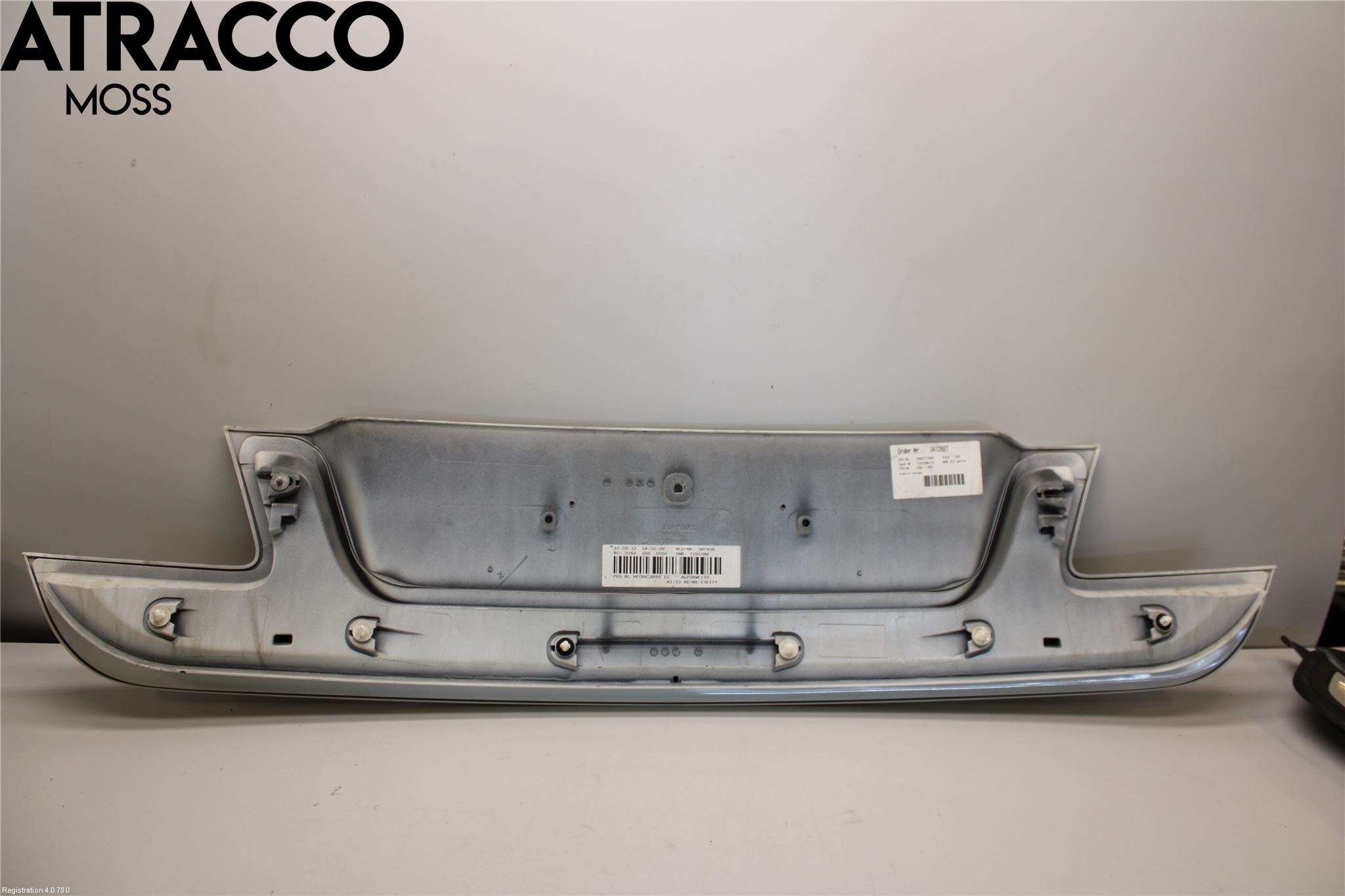 BMW 7 F01/02/03/04 09-15 Refleksplate - Skiltplate