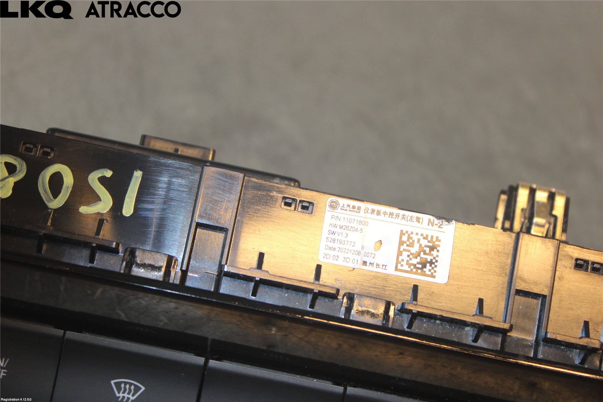 MG ZS EV 20- Varme Ac Betjening-Display