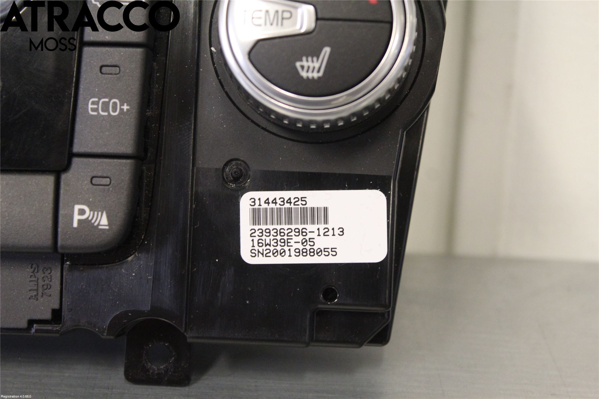 Volvo V60 14-18 Varme Ac Betjening-Display