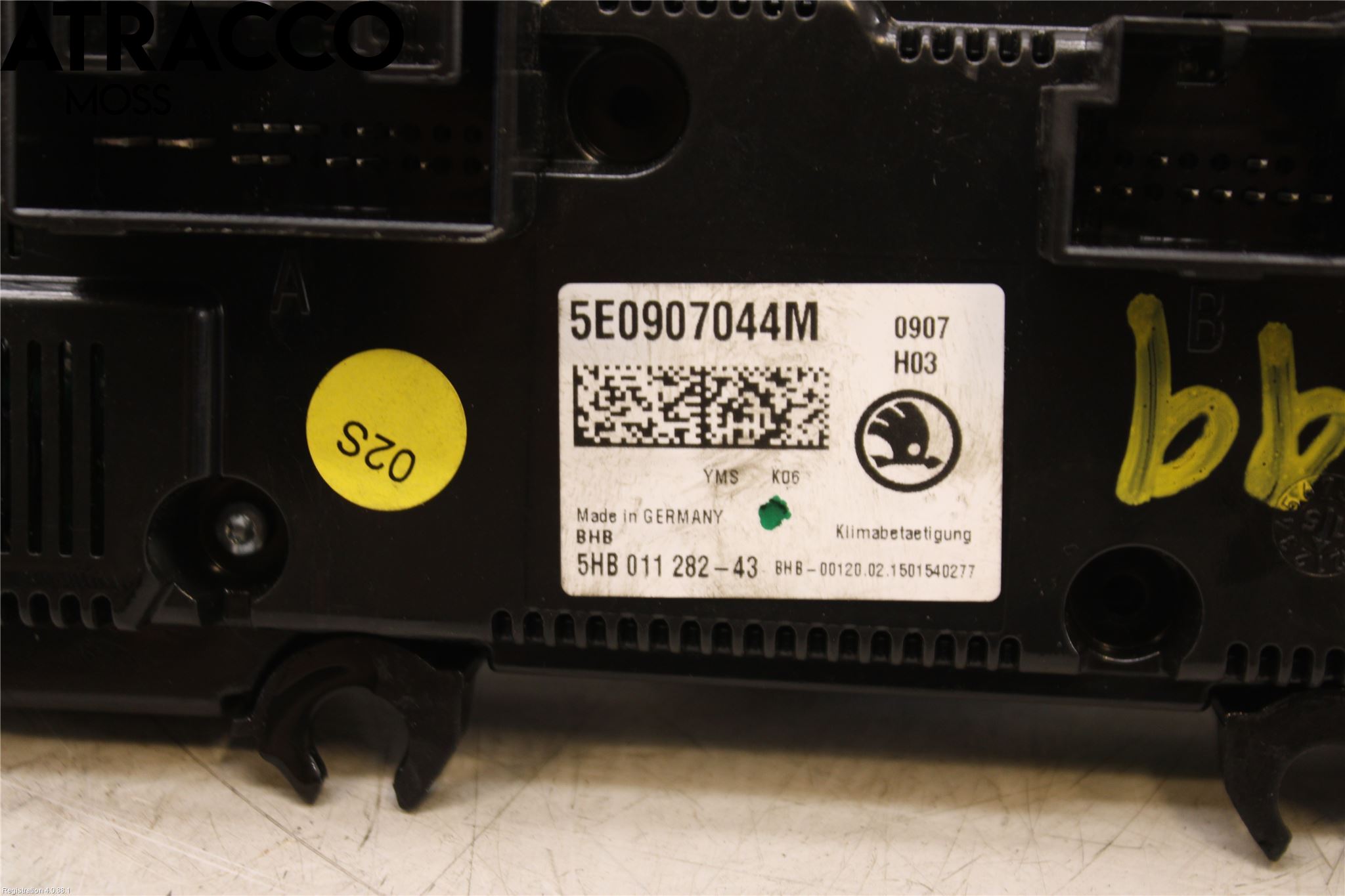 Skoda OCTAVIA (5E) 13-20 Varme Ac Betjening-Display