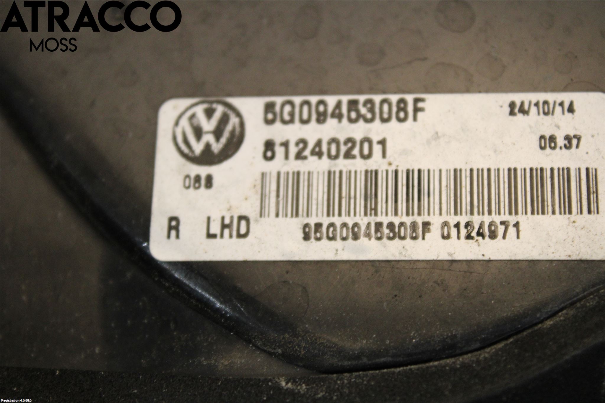 Volkswagen VW GOLF / E-GOLF VII 13-20 Baklykt Høyre  På Luke(Indre)