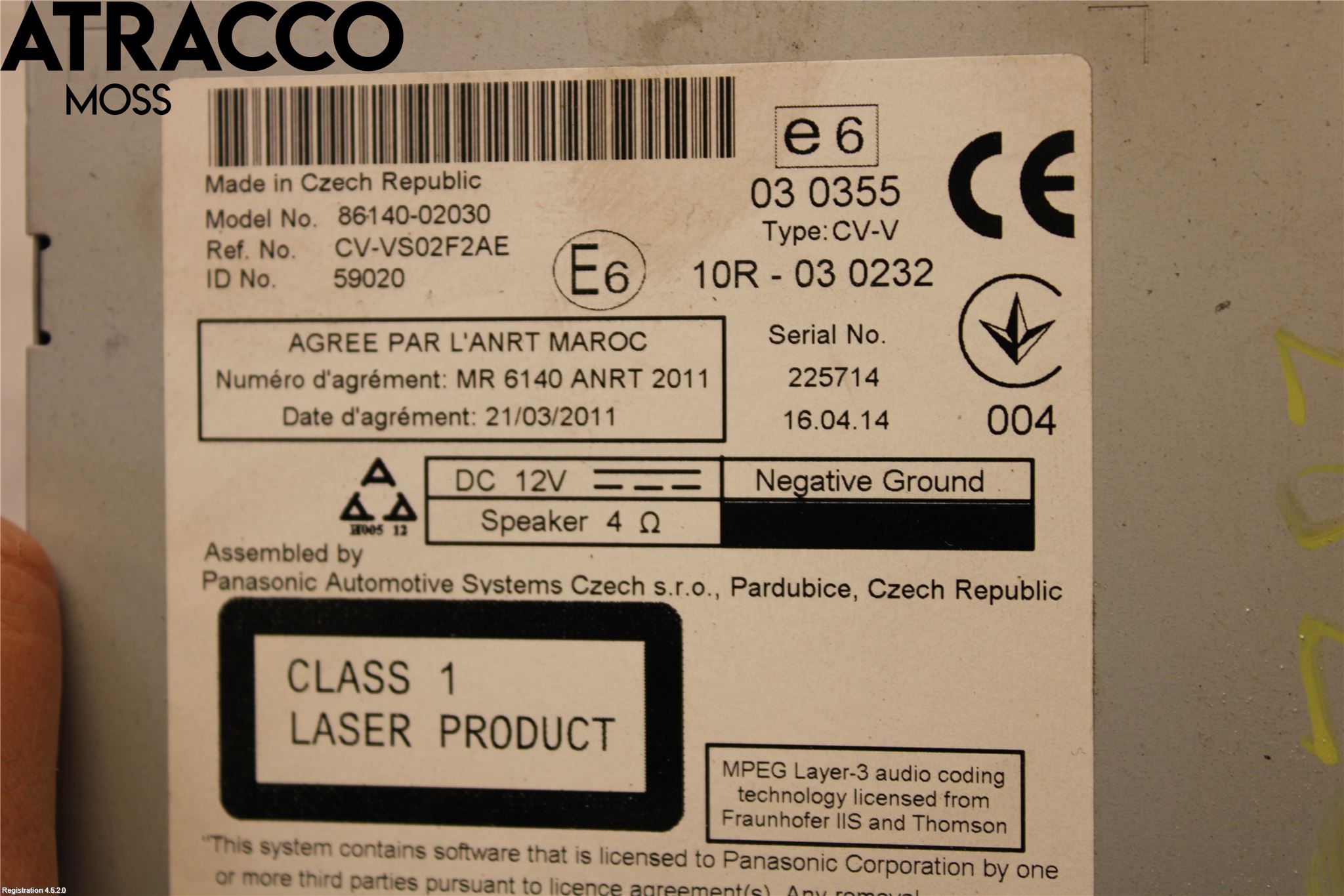 Toyota AURIS 13-19 Stereo Radio Med Cd