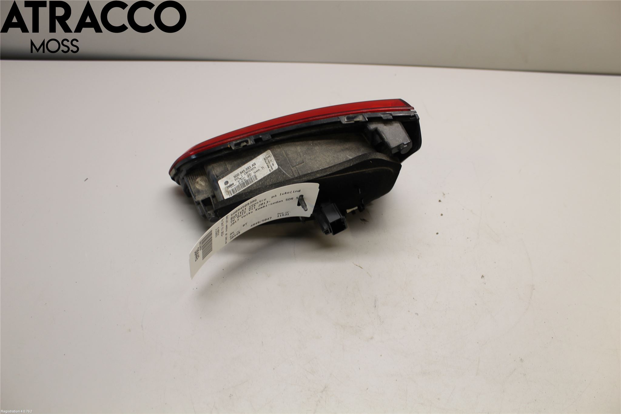 Volkswagen VW GOLF / E-GOLF VII 13-20 Baklykt Venstre  På Luke(Indre