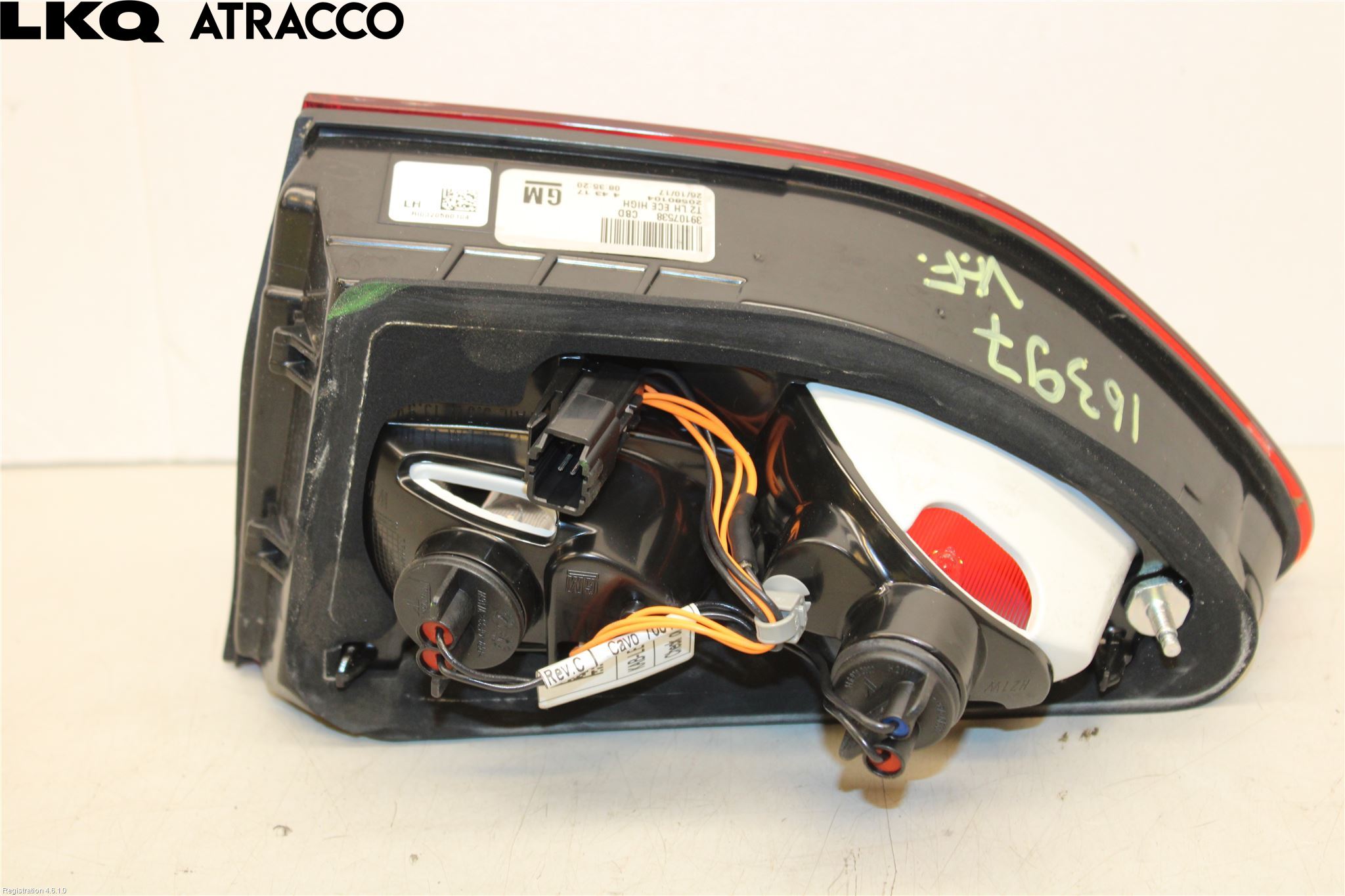 Opel INSIGNIA 17- Baklykt Venstre  På Luke(Indre