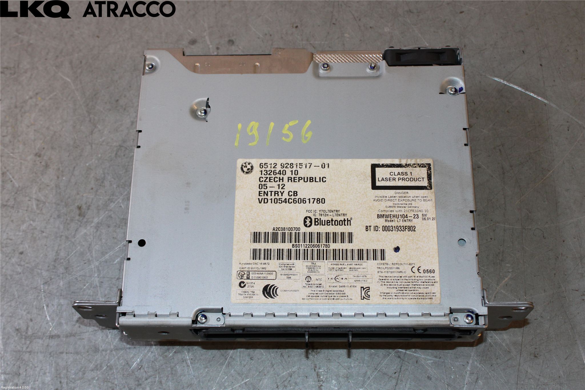 BMW 3 F30/F31/F80 12-19 Stereo Radio Med Cd