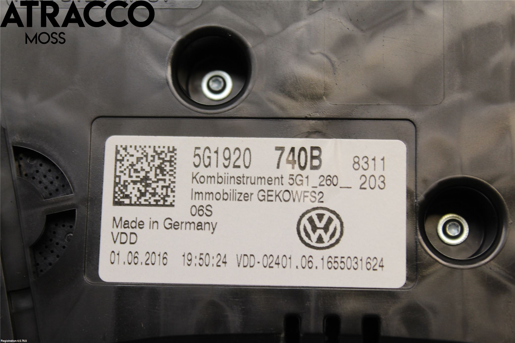 Volkswagen VW GOLF / E-GOLF VII 13-20 Instr Kombinert