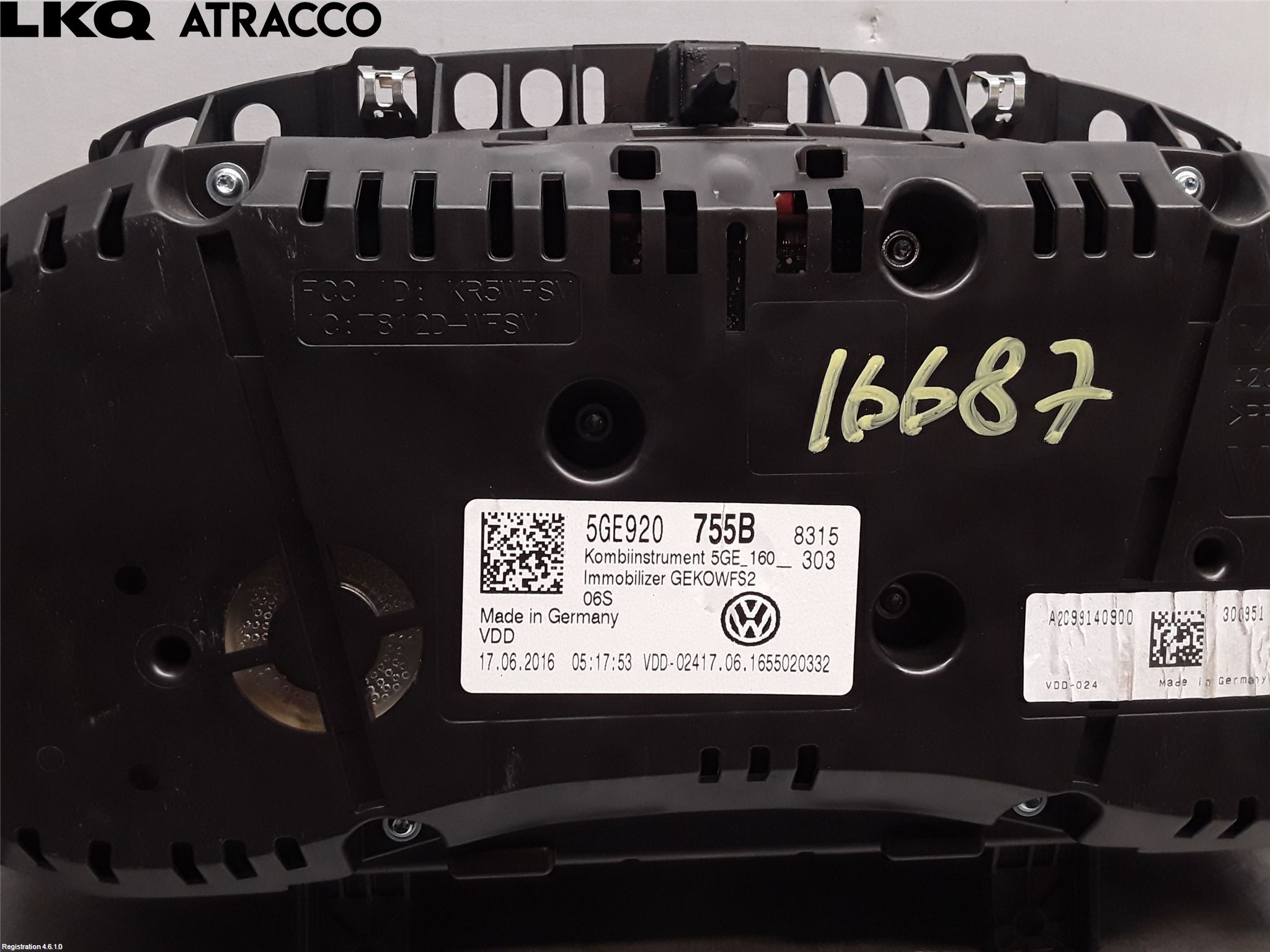 Volkswagen VW GOLF / E-GOLF VII 13-20 Instr Kombinert