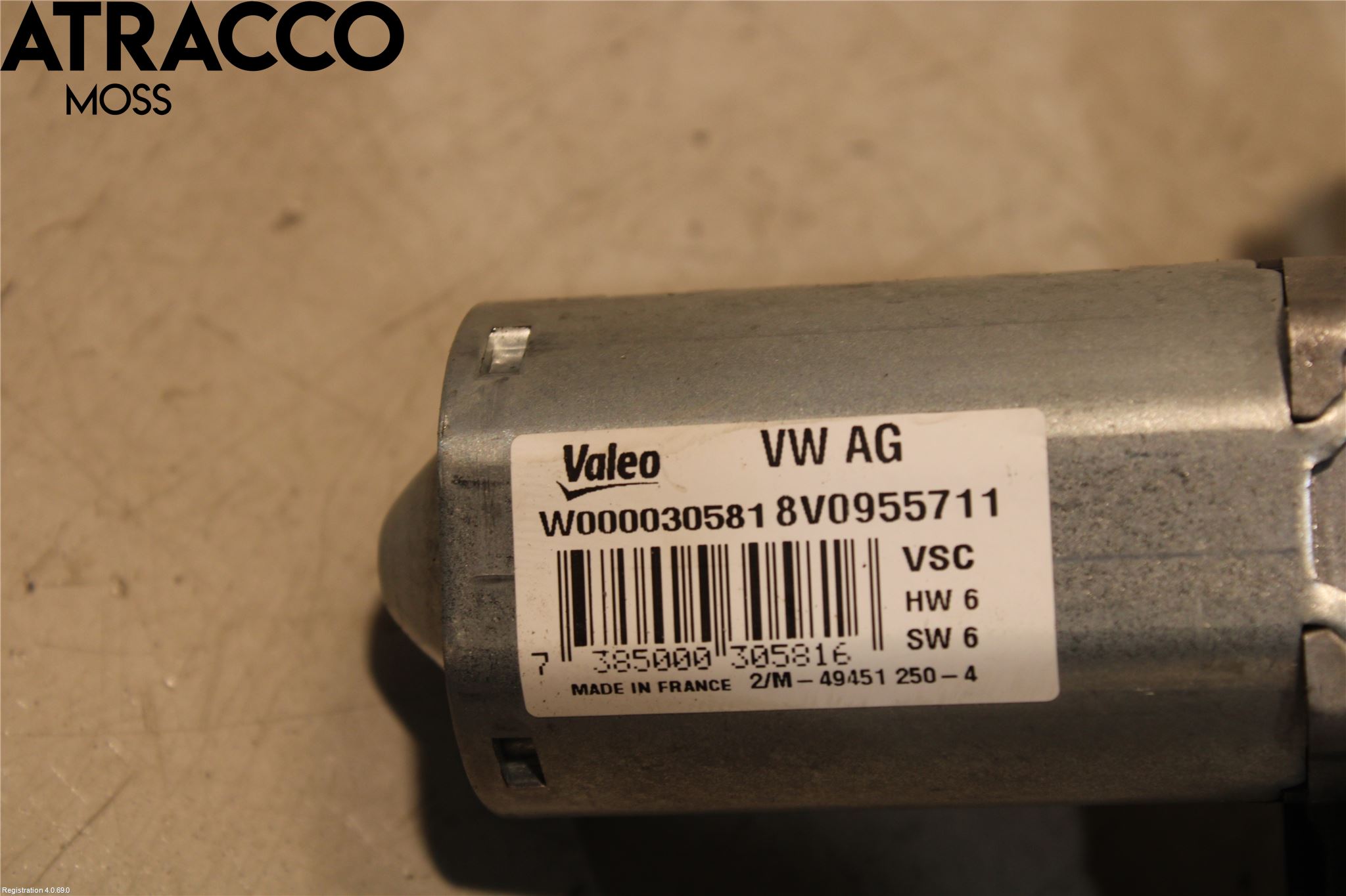 Audi A3/S3 8V 13-20 Viskermotor Bakluke