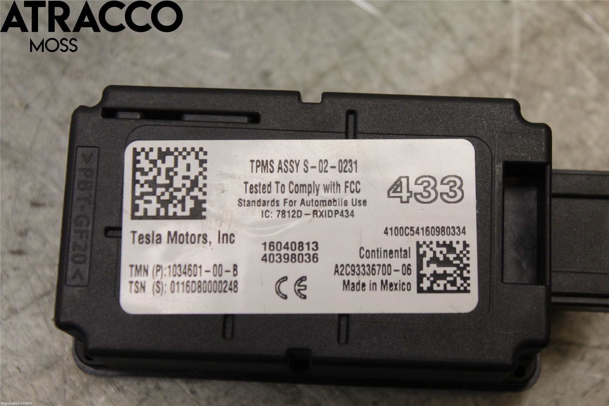 Tesla MODEL S 13- Sensor Øvrig