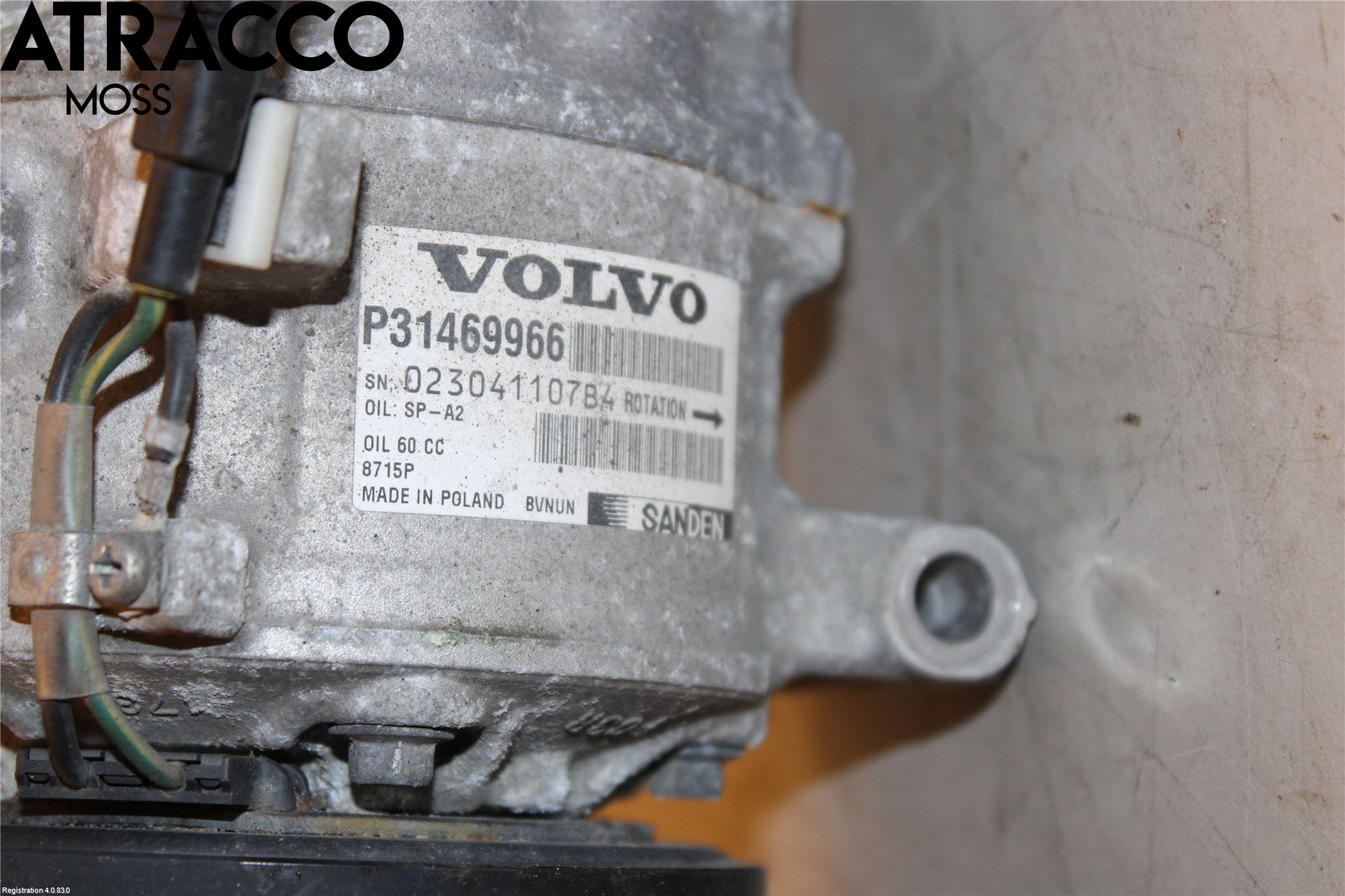 Volvo V40 CROSS COUNTRY 13-19 Varme Ac Kompressor