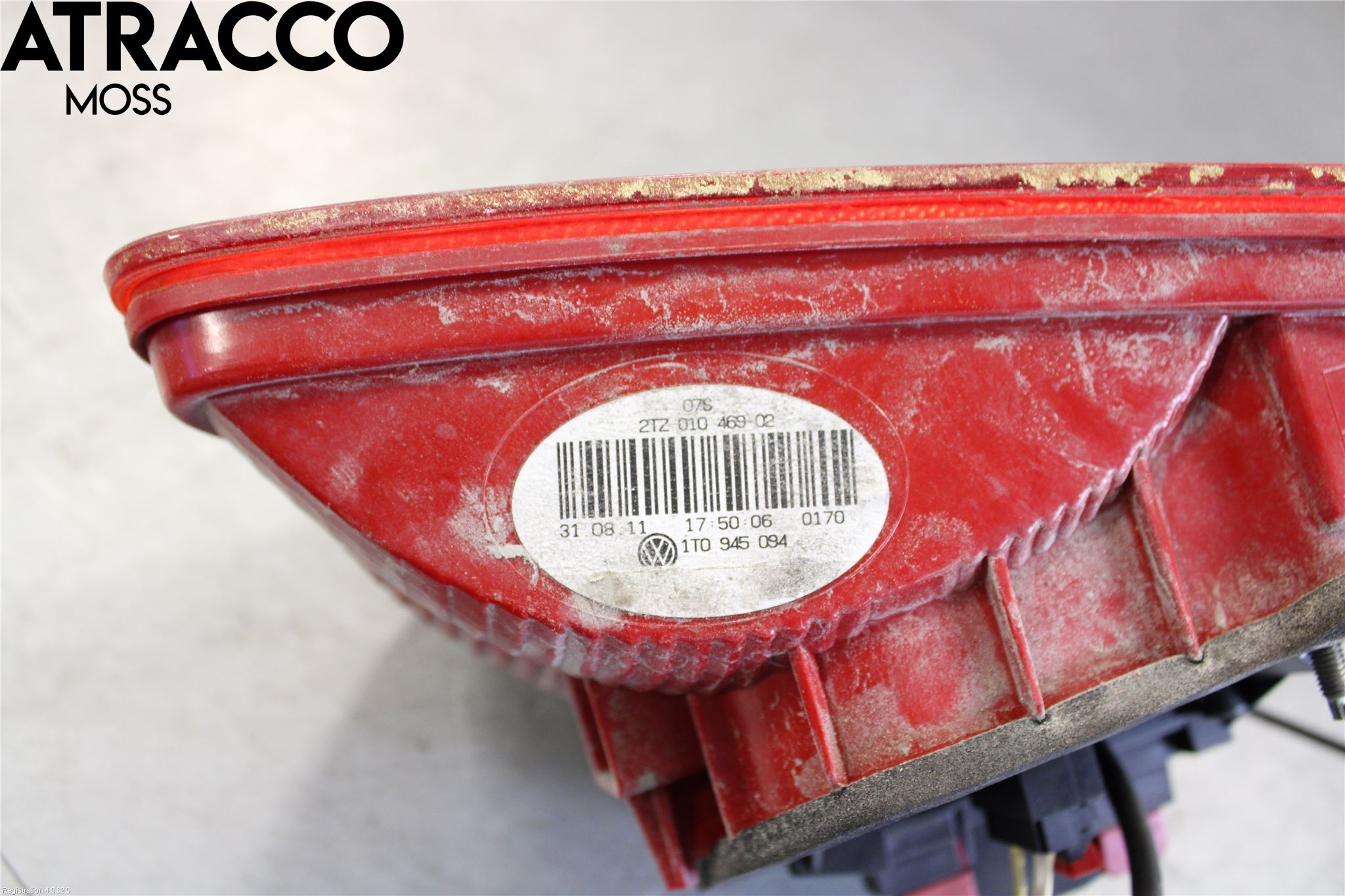 Volkswagen VW TOURAN 10-15 Baklykt Høyre  På Luke(Indre)