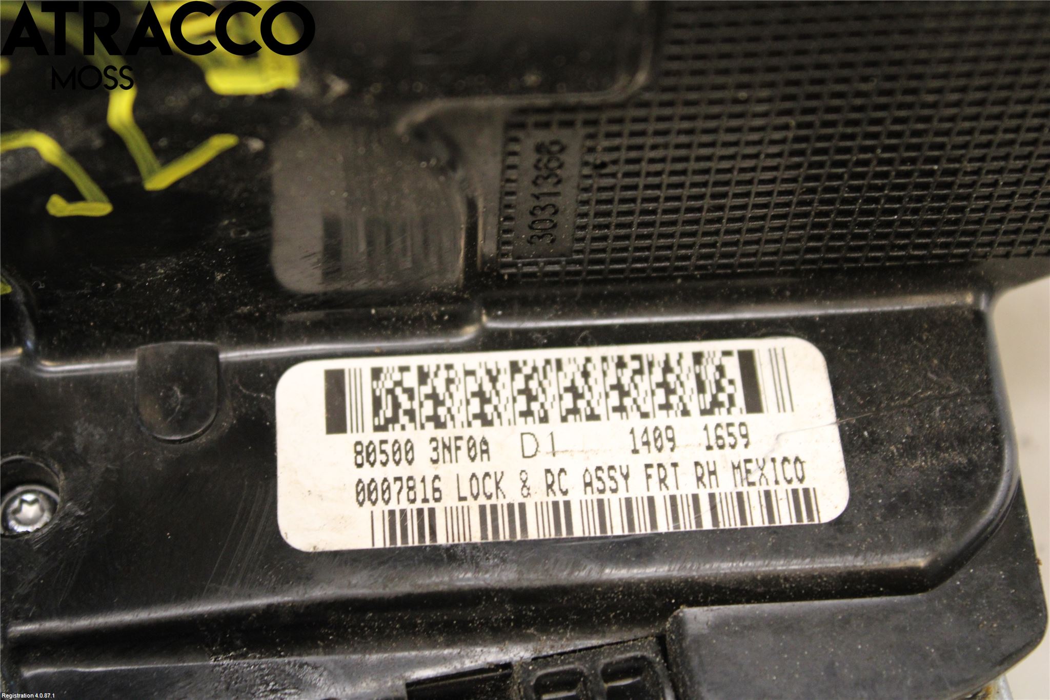 Nissan LEAF 11-17 Dørlås - Låsekasse