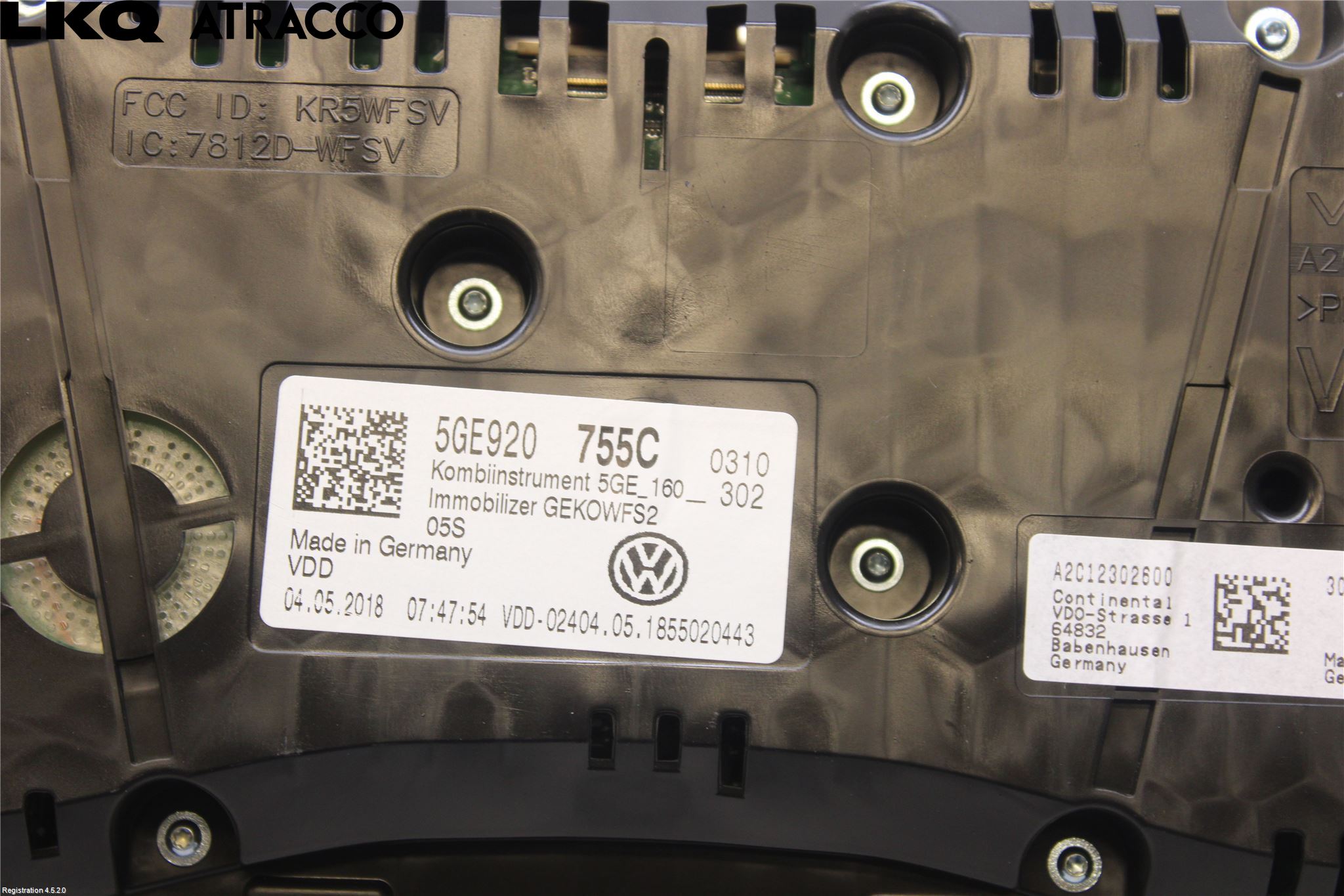 Volkswagen VW GOLF / E-GOLF VII 13-20 Instr Kombinert