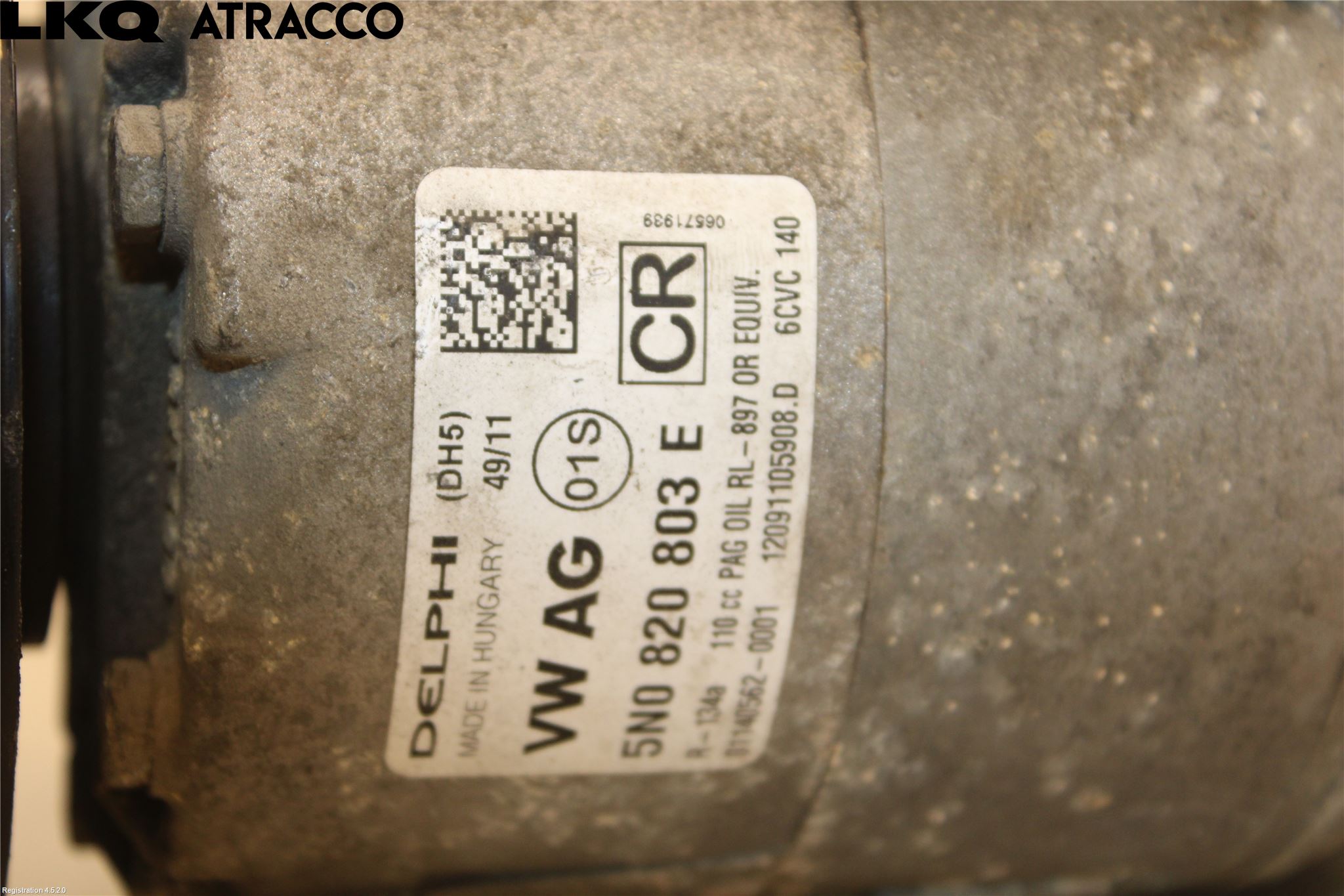 Volkswagen VW GOLF VI 09-13 Varme Ac Kompressor