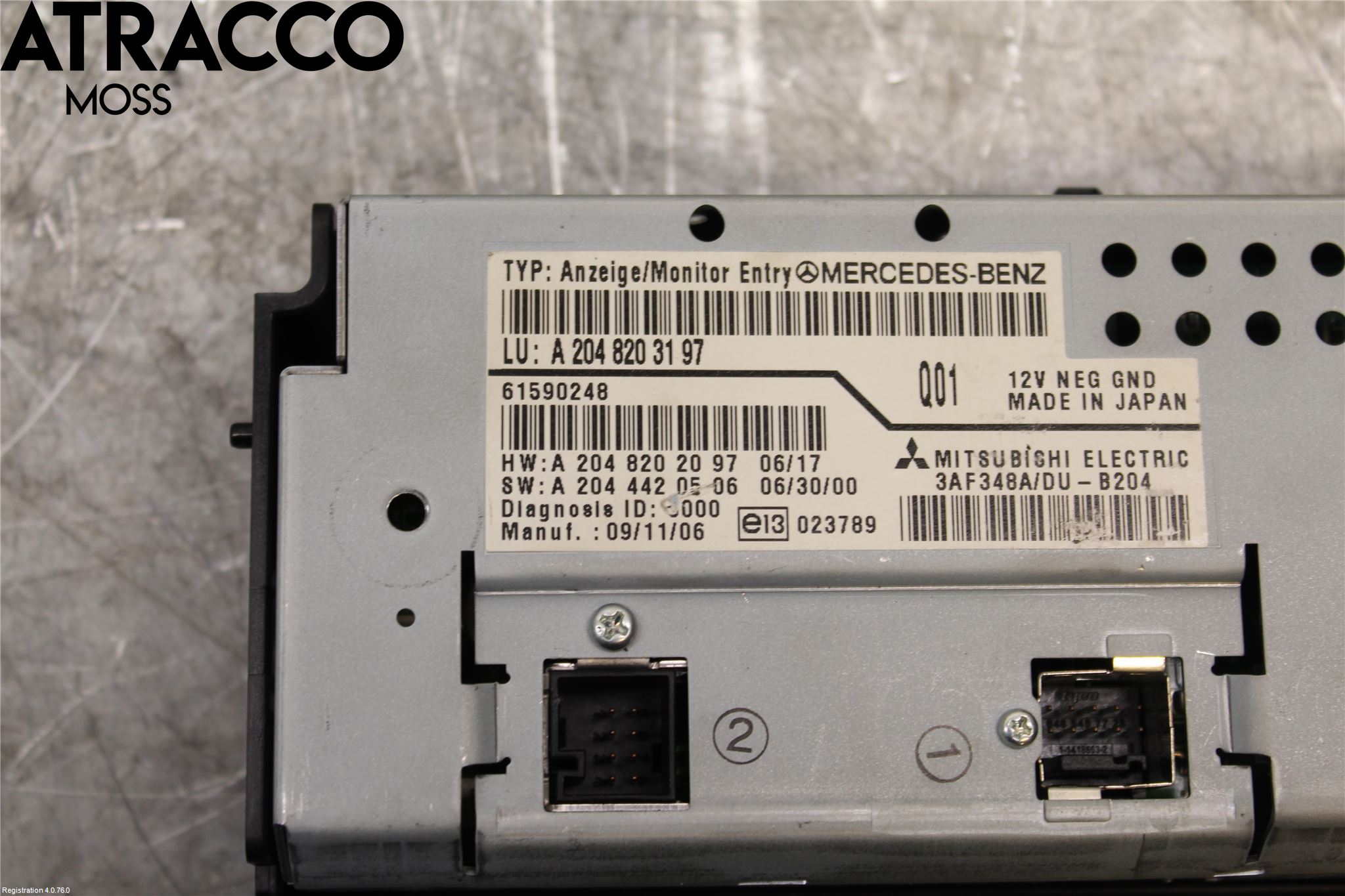 Mercedes-Benz MB C-KLASS (W204) 07-15 Multifunktionsdisplay