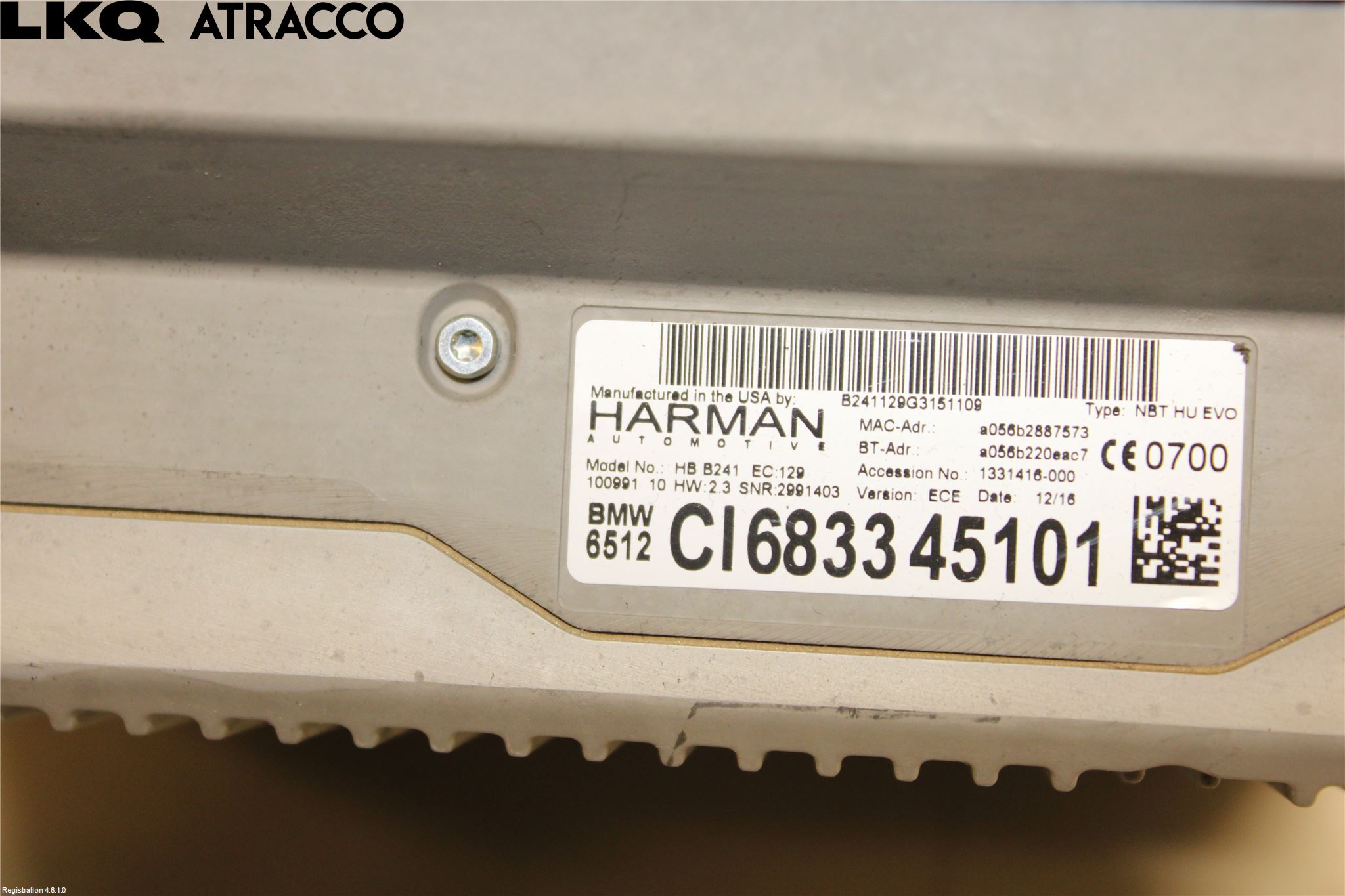 BMW X3 F25 10-17 Stereo Radio Med Cd