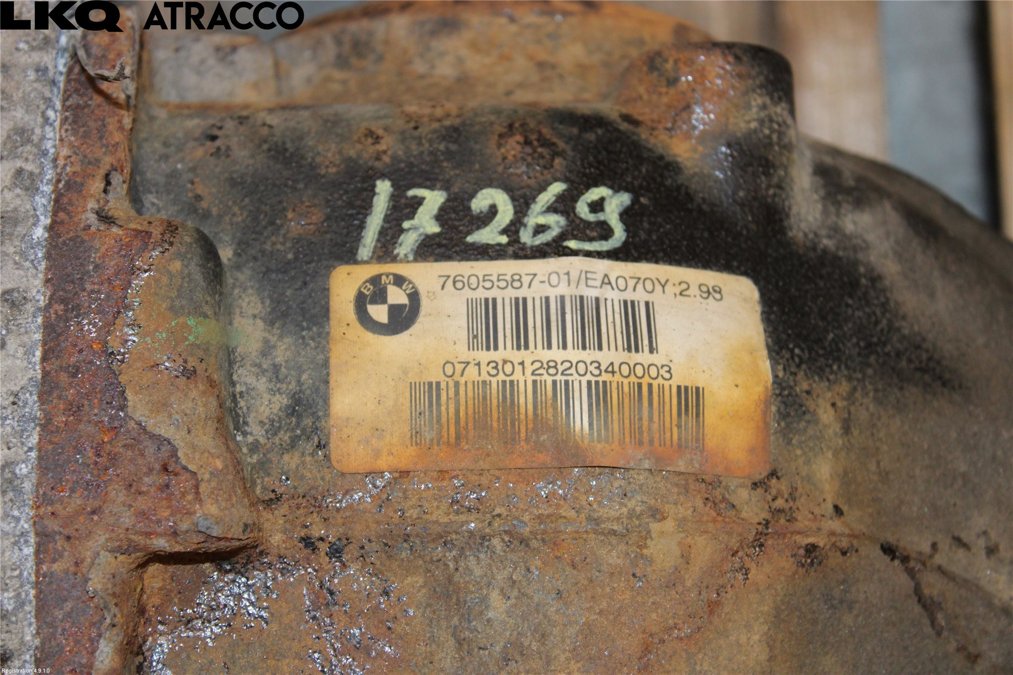 BMW 1 F20/F21 11-19 Bakaksel Kardang Bak -Diff