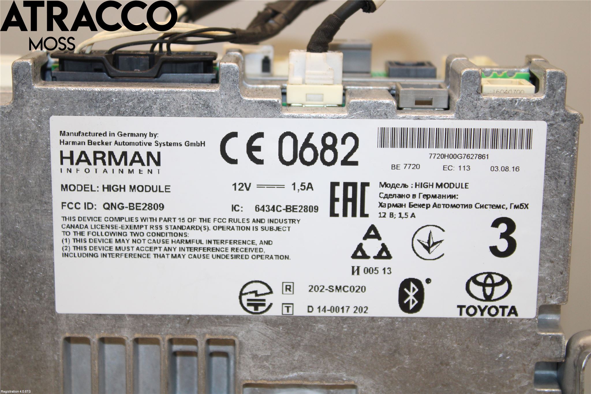 Toyota PRIUS (ZVW50) 16-21 Stereo Radio Med Cd