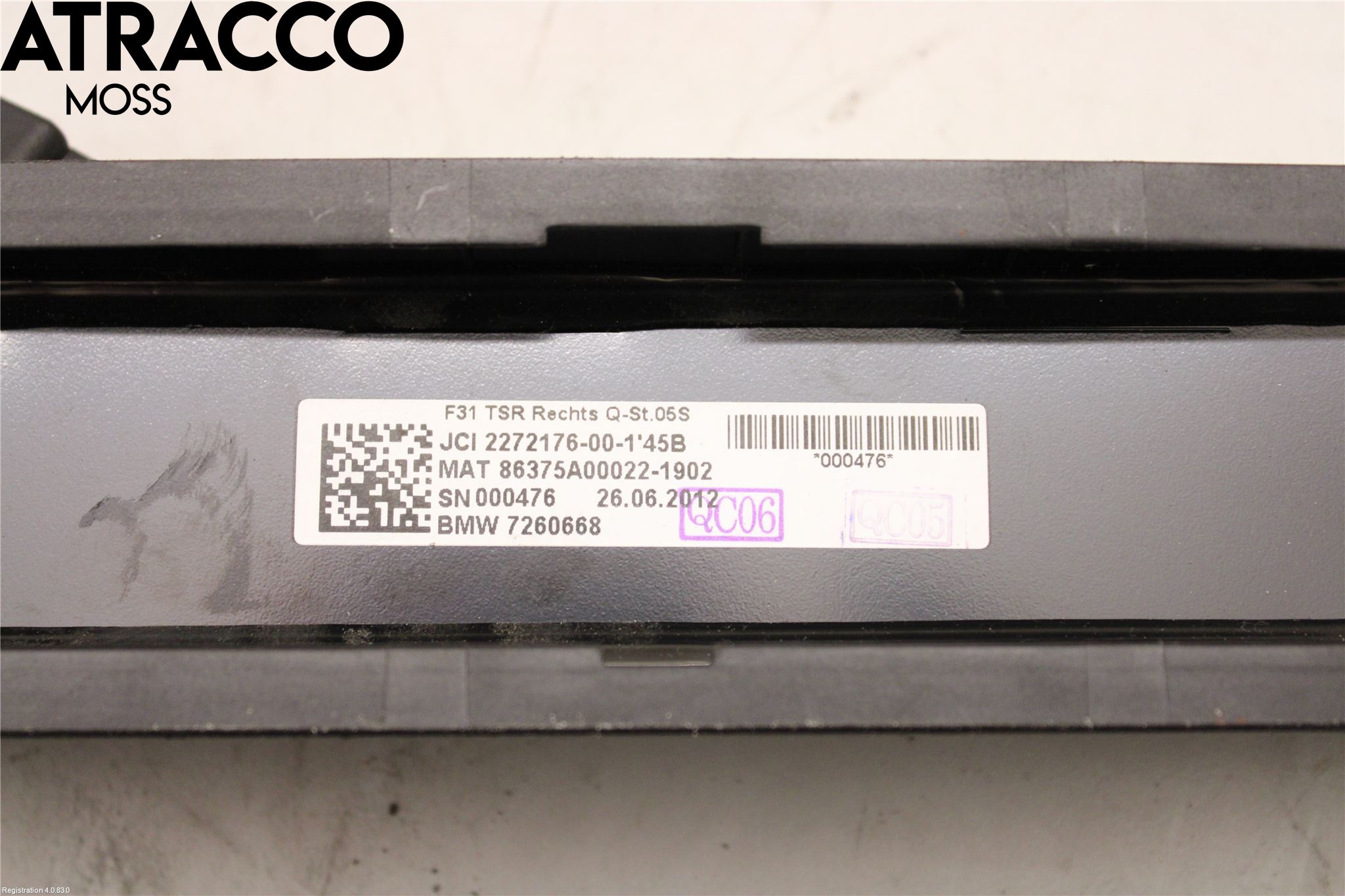 BMW 3 F30/F31/F80 12-19 Bakrute Gardin-Sjalusi