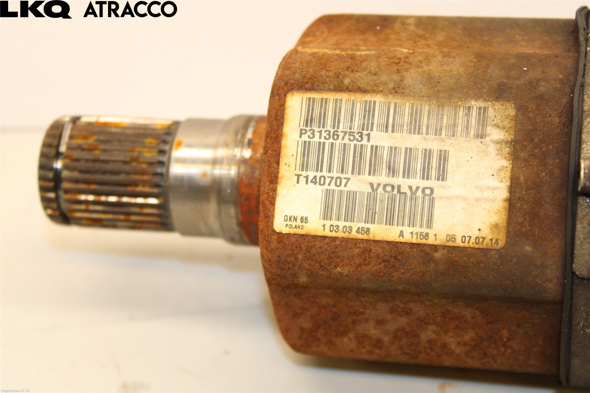 Volvo V60 11-13 Drivaksel Foran Kompl Venstre