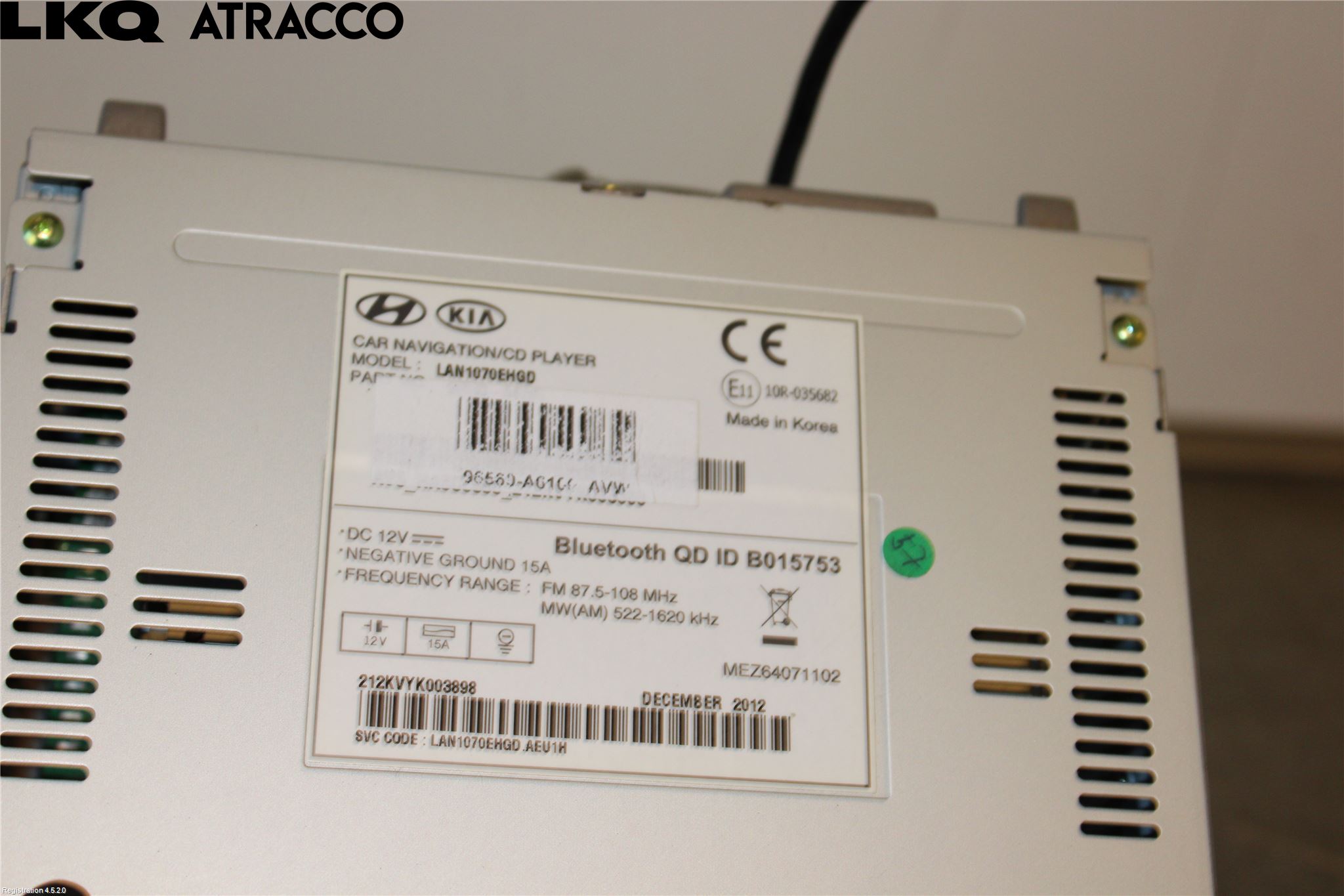 Hyundai i40 08-15 Stereo Radio Med Cd