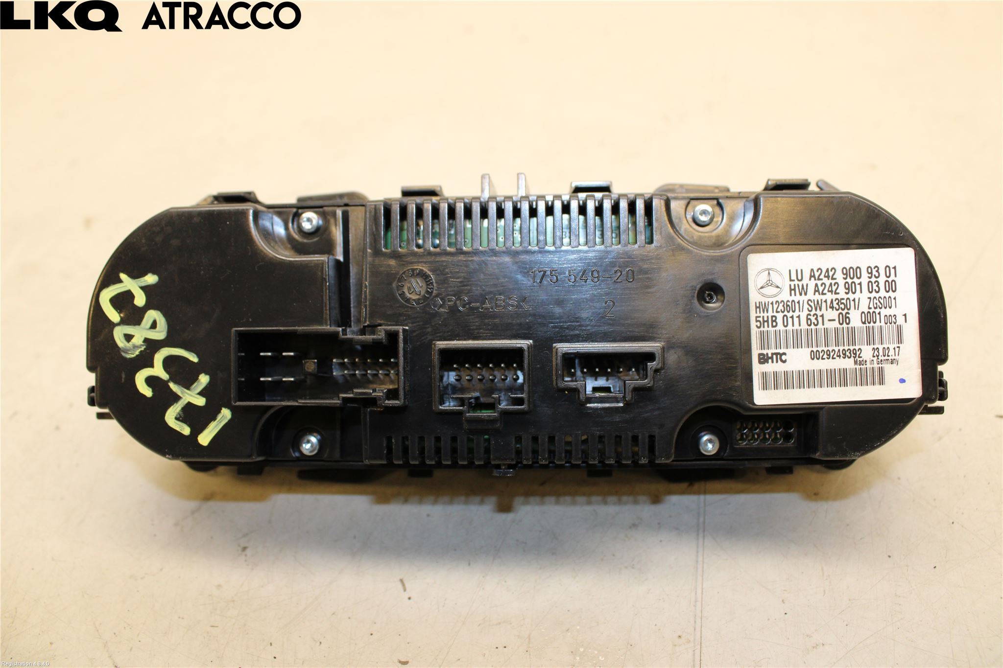 Mercedes-Benz MB B-KLASS (W246/W242) 12-19 Varme Ac Betjening-Display