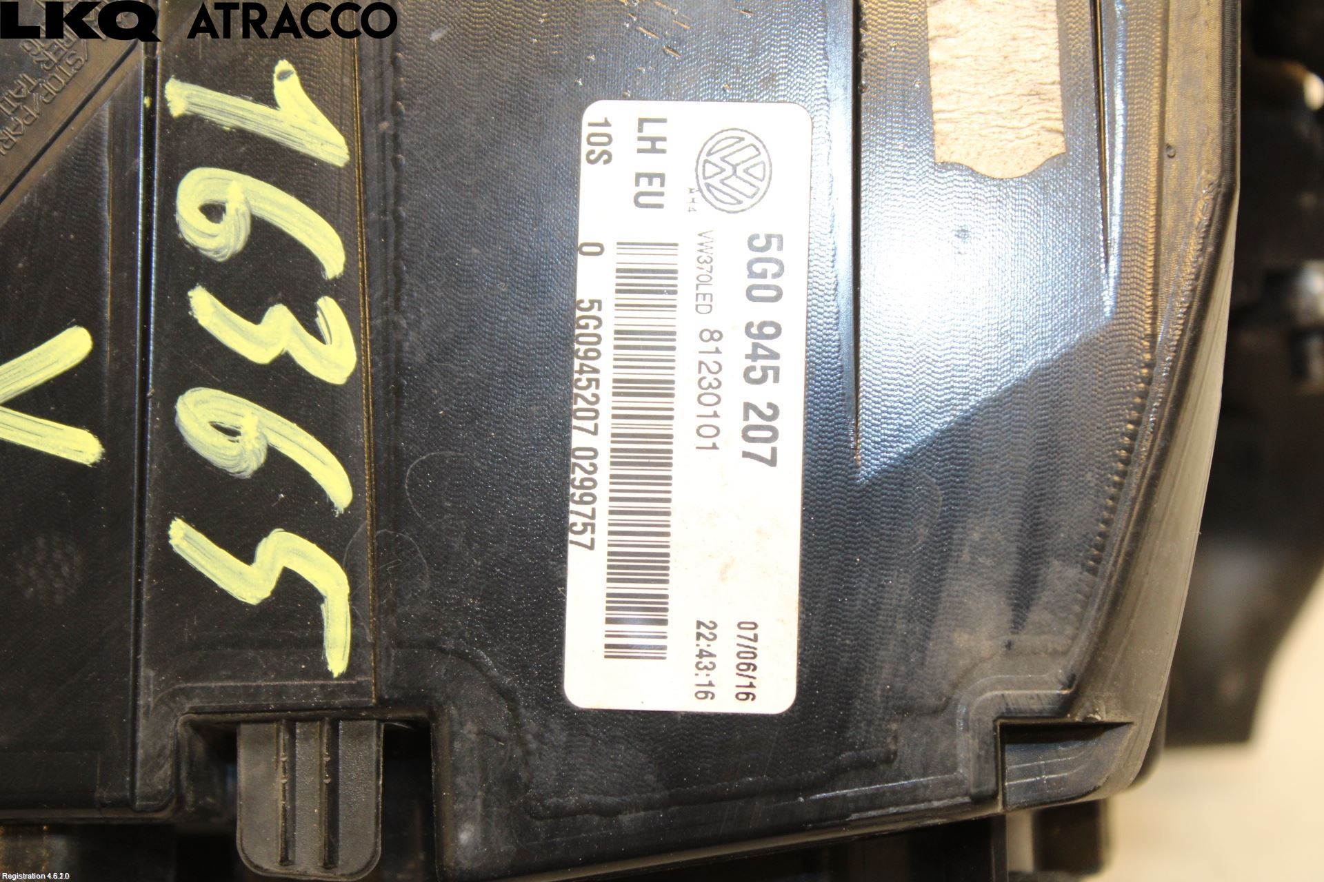 Volkswagen VW GOLF / E-GOLF VII 13-20 Baklykt Venstre