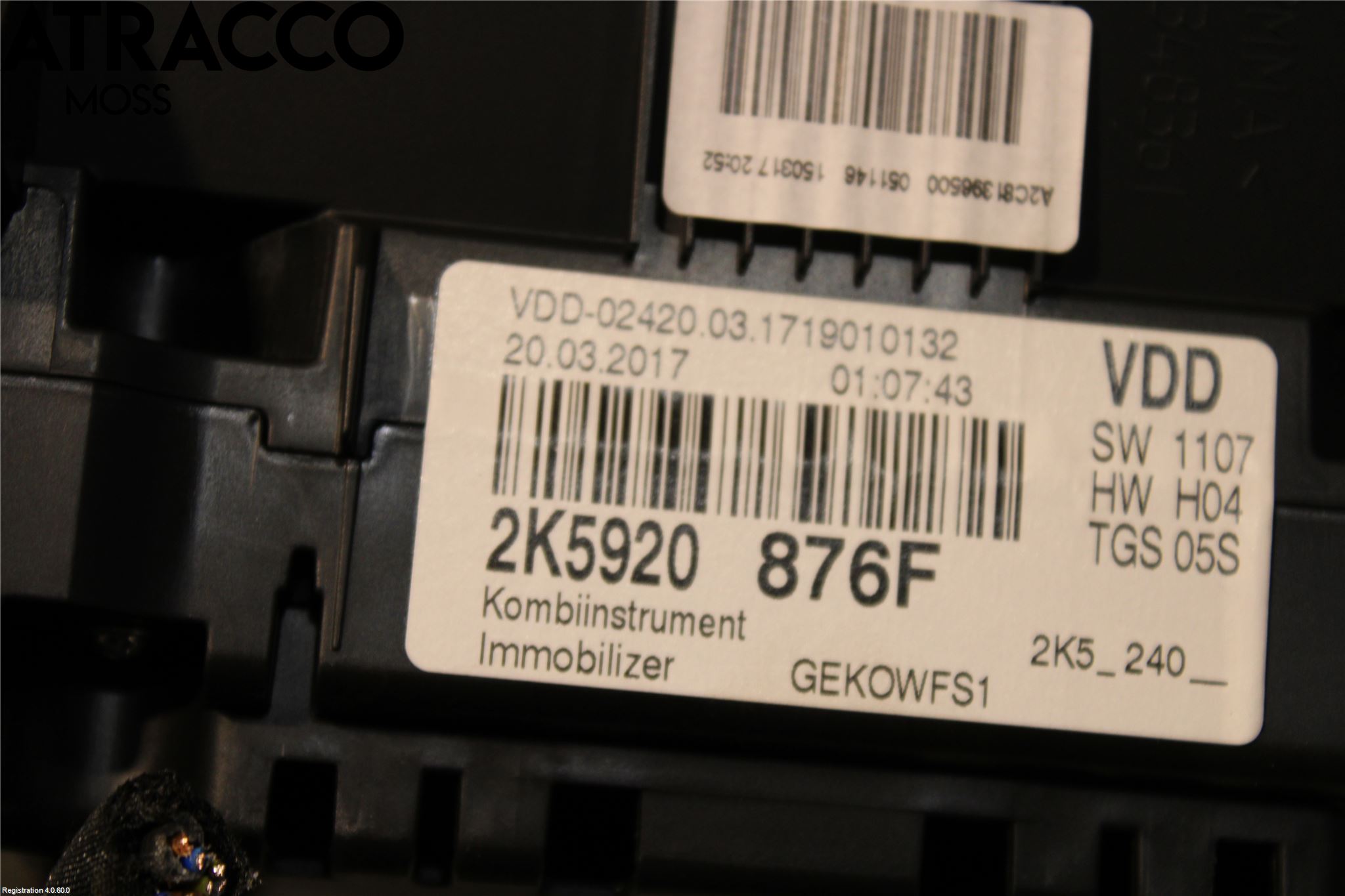 Volkswagen VW CADDY 16-20 Instr Kombinert