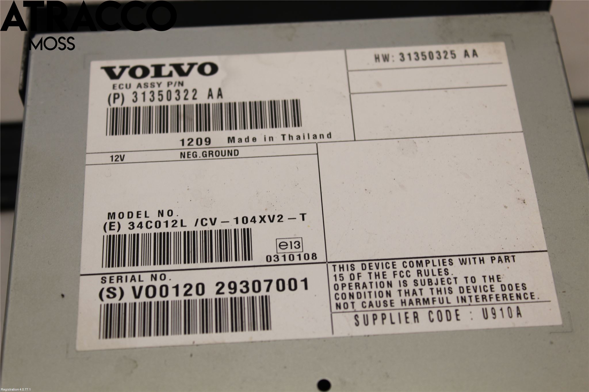 Volvo V60 11-13 Stereo Forsterker