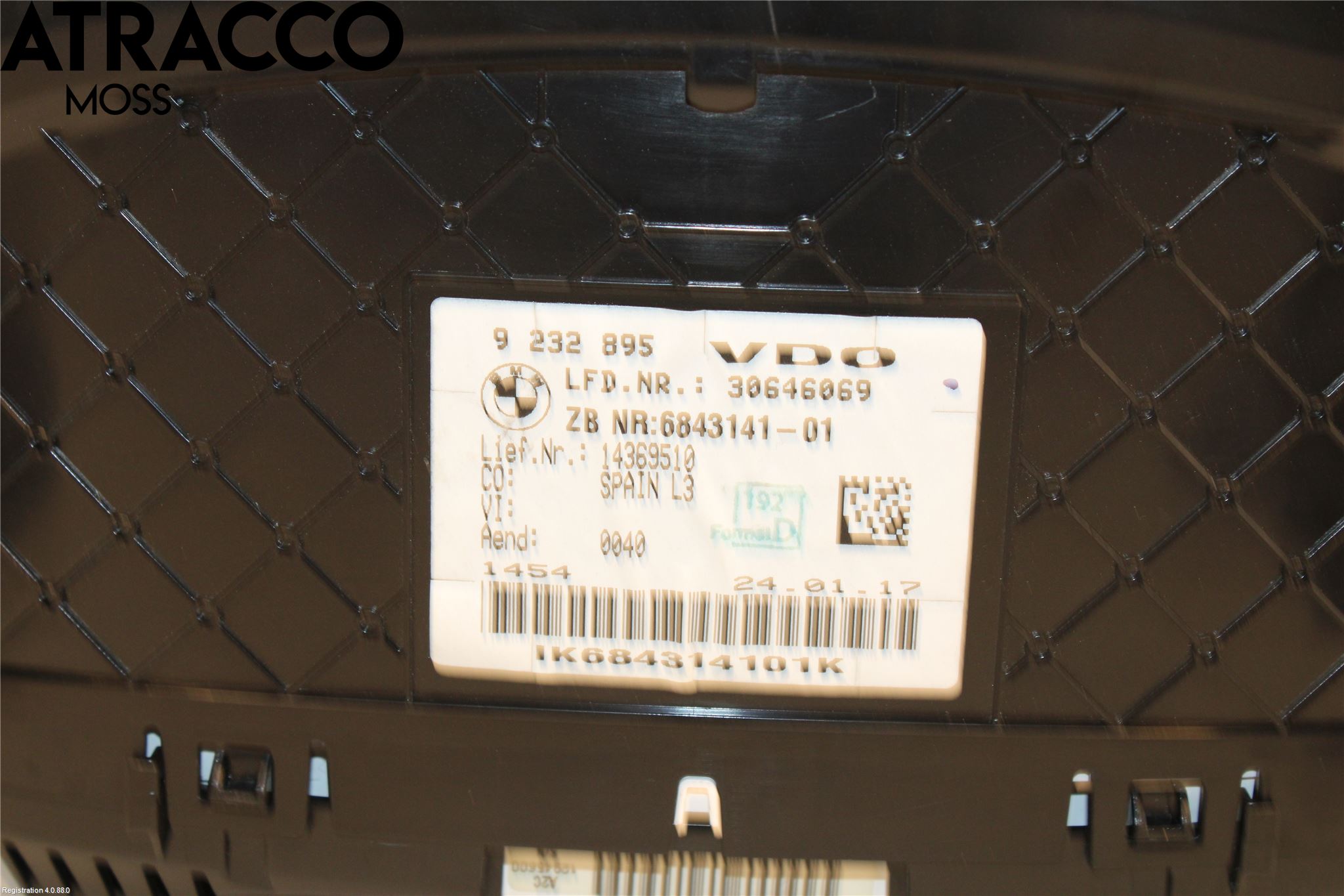 BMW 3 F30/F31/F80 12-19 Instr Kombinert